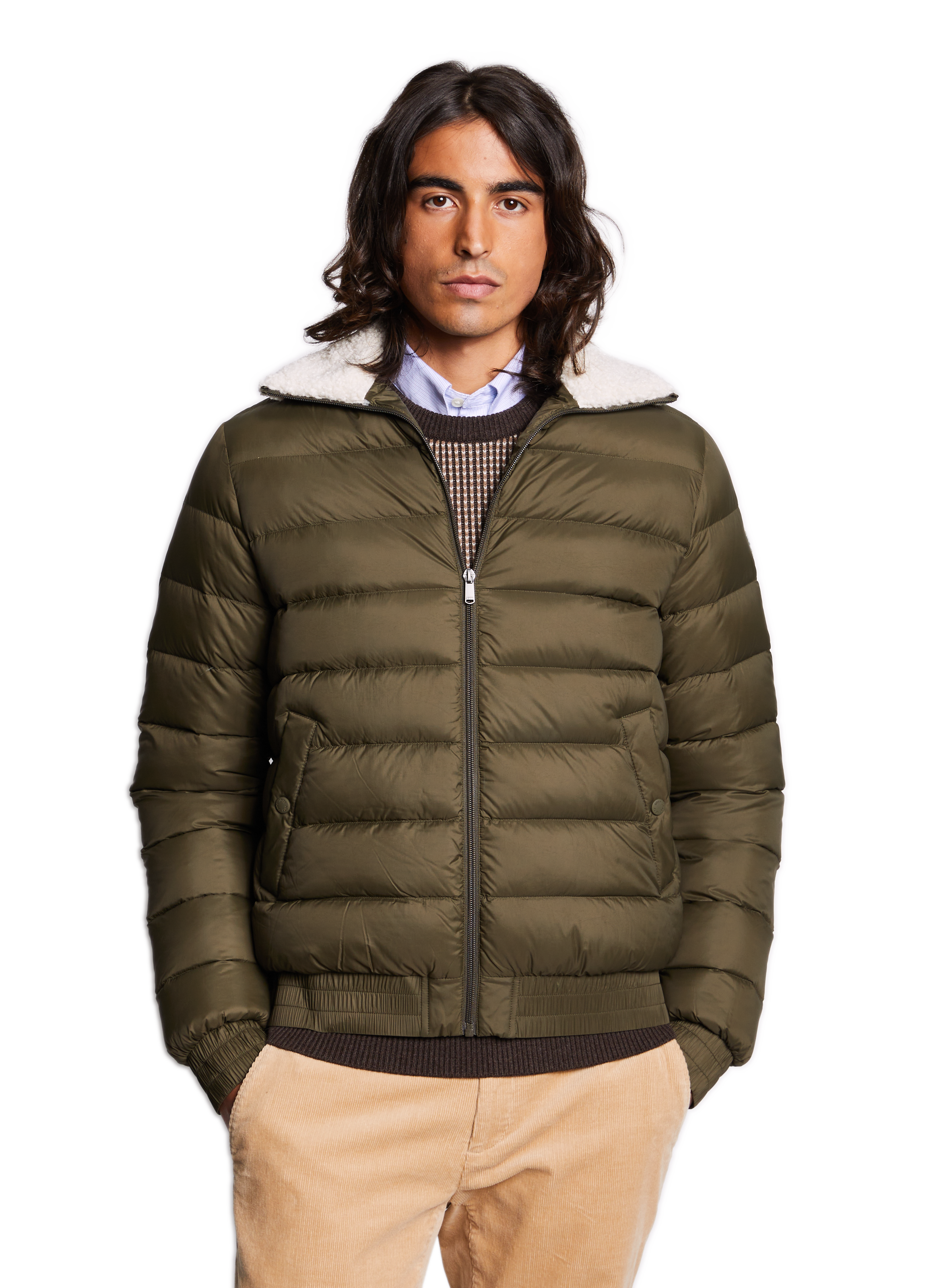 JOTT Down jacket with logo Khaki
