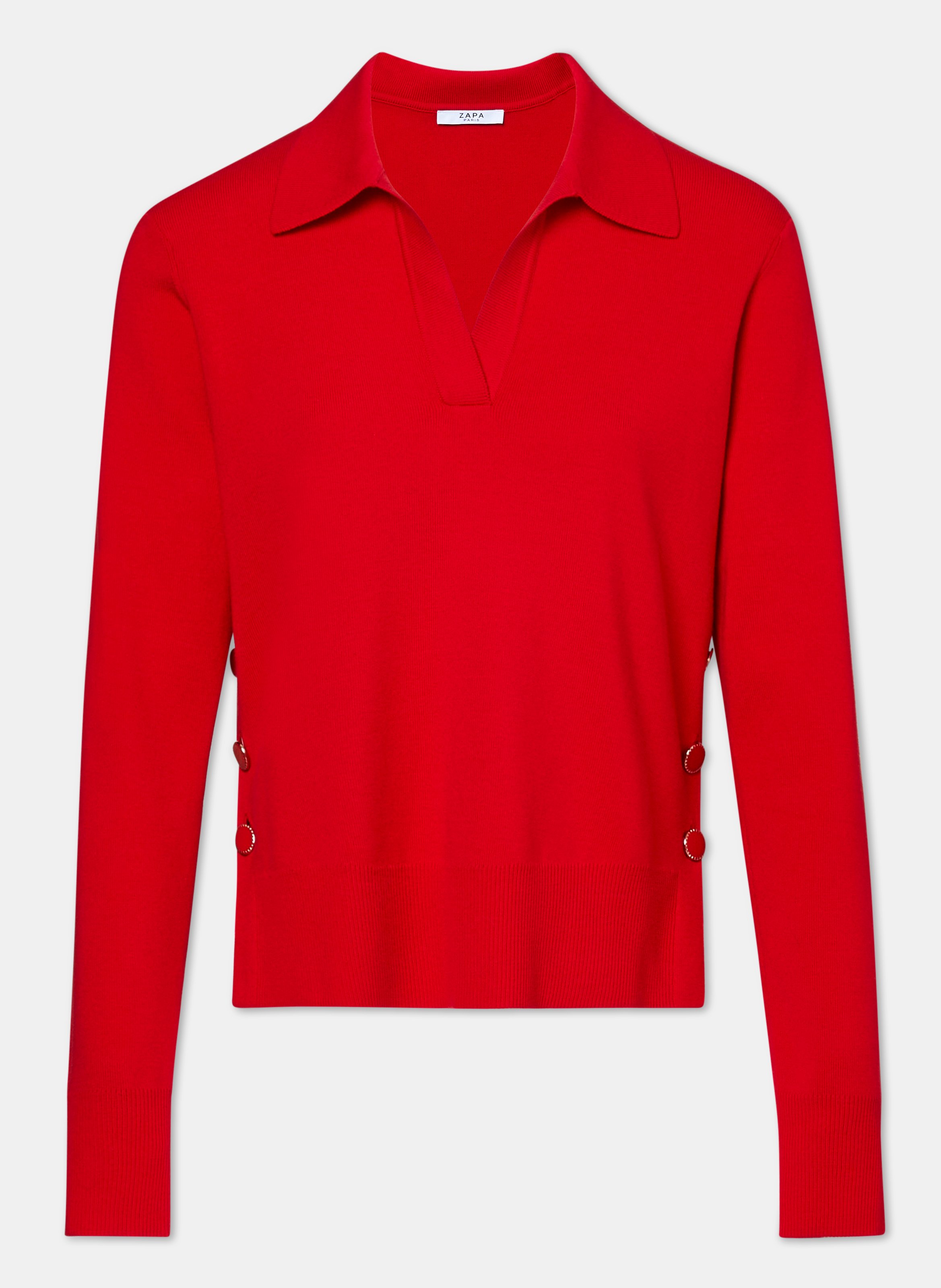 Pull  polo ZAPA Rouge