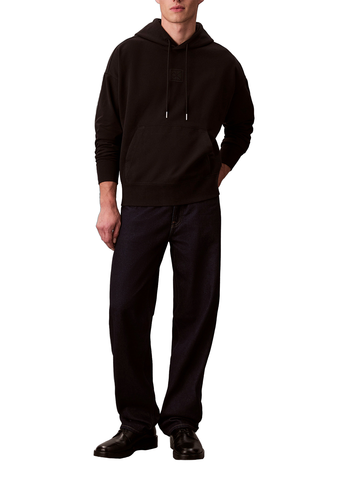 Hoodie en coton mélangé CALVIN KLEIN Noir