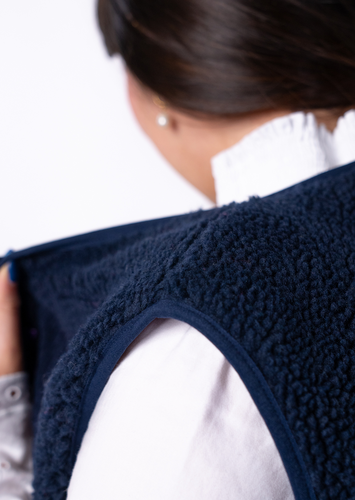 Veste sherpa zippée sans manches BILLYBELT Bleu