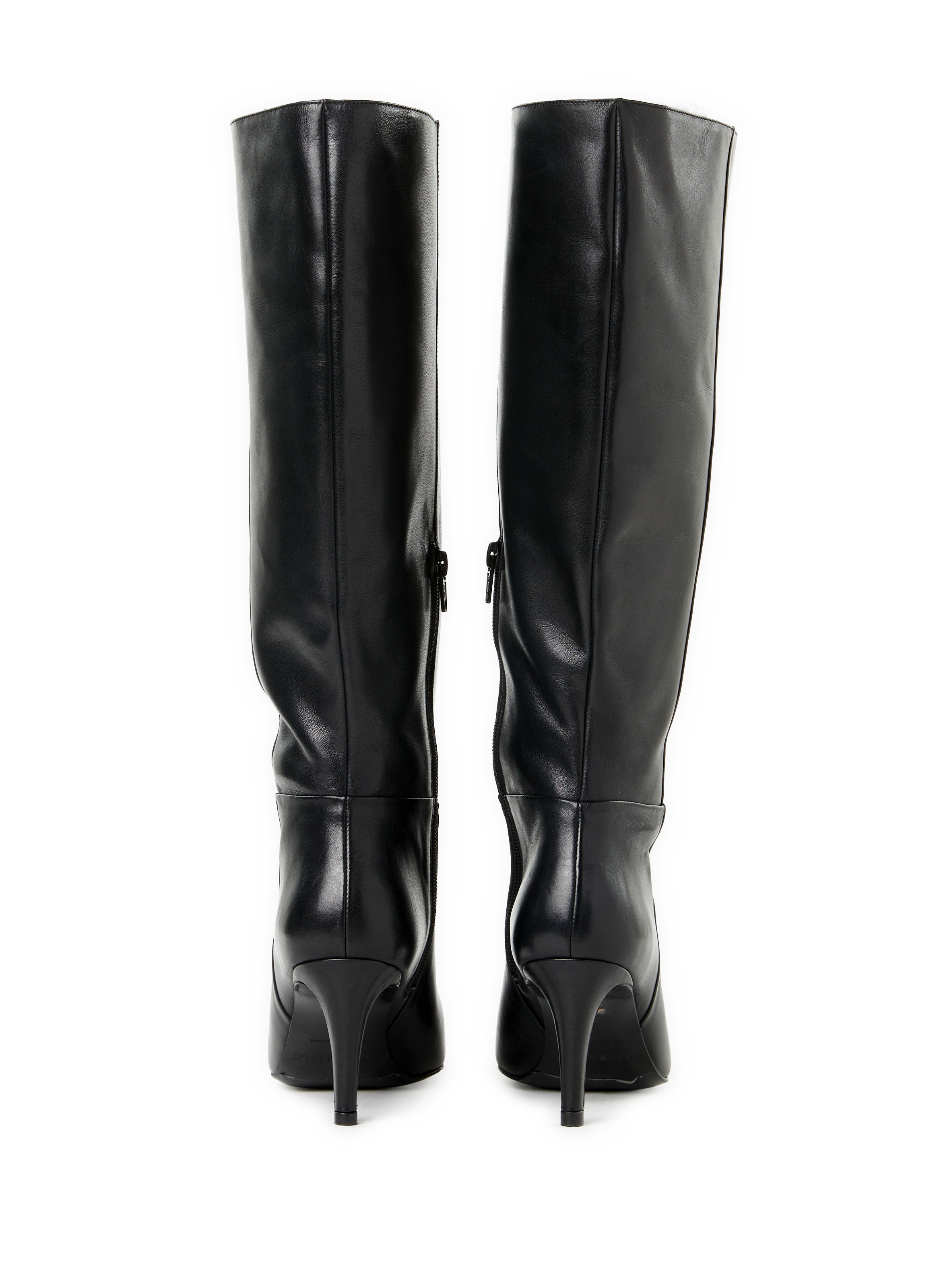 Bottes à talons aiguilles en cuir Dario SAISON 1865 Noir