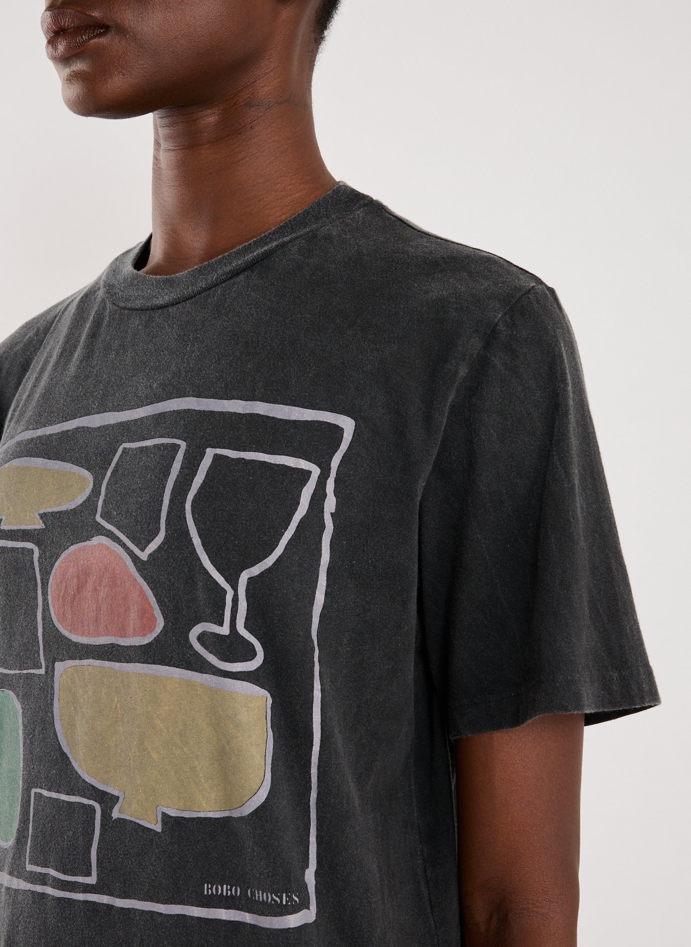 T-shirt imprimé en coton BOBO CHOSES Gris