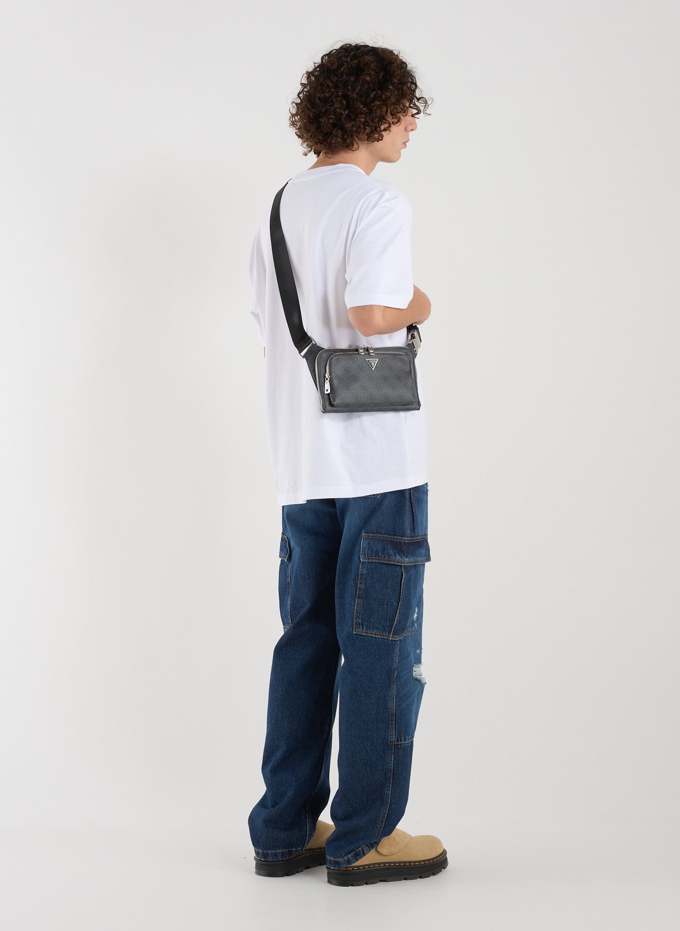 Monogram Print Bum Bag GUESS Black