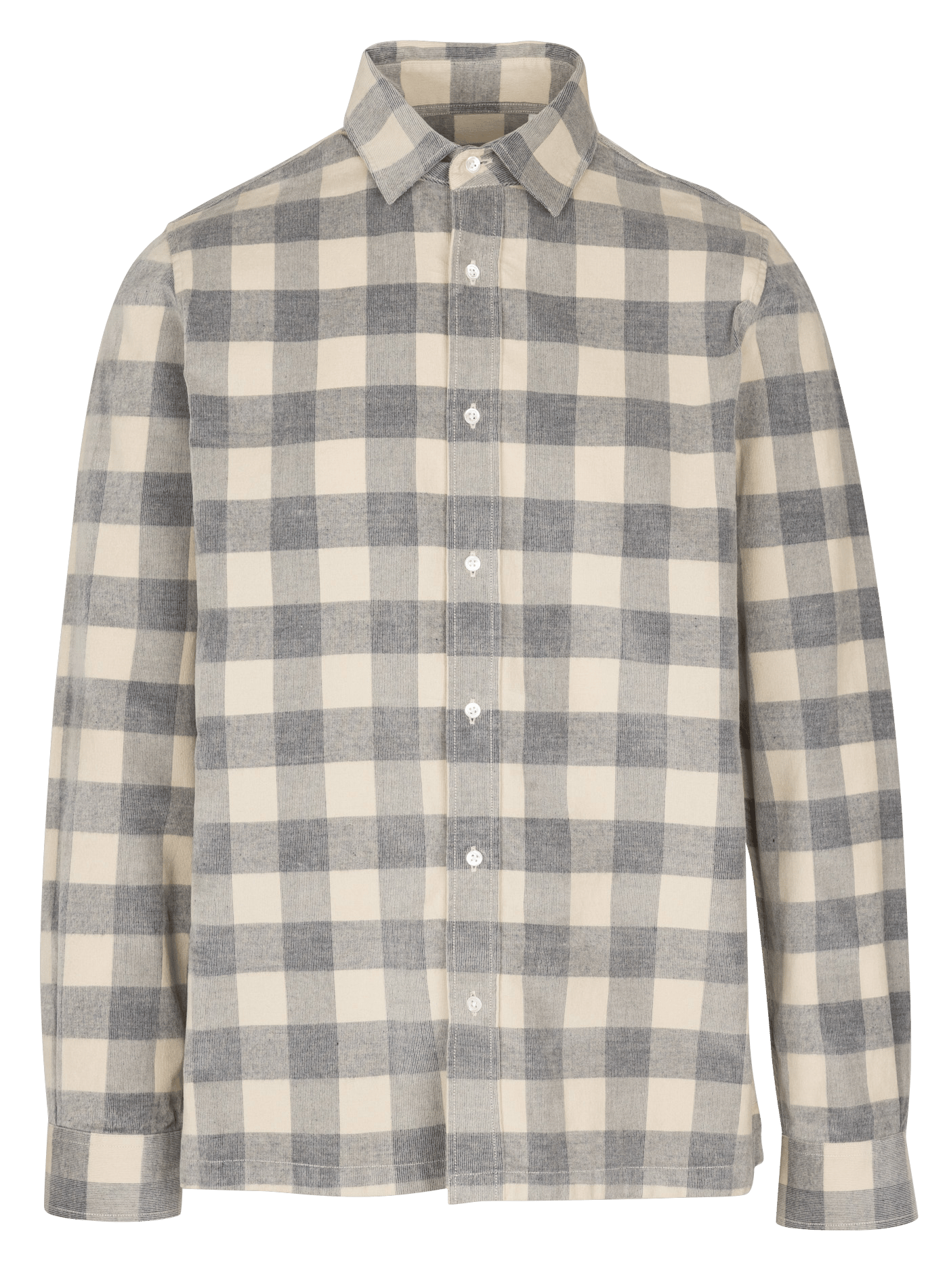 Chemise droite velours à carreaux IKKS Beige