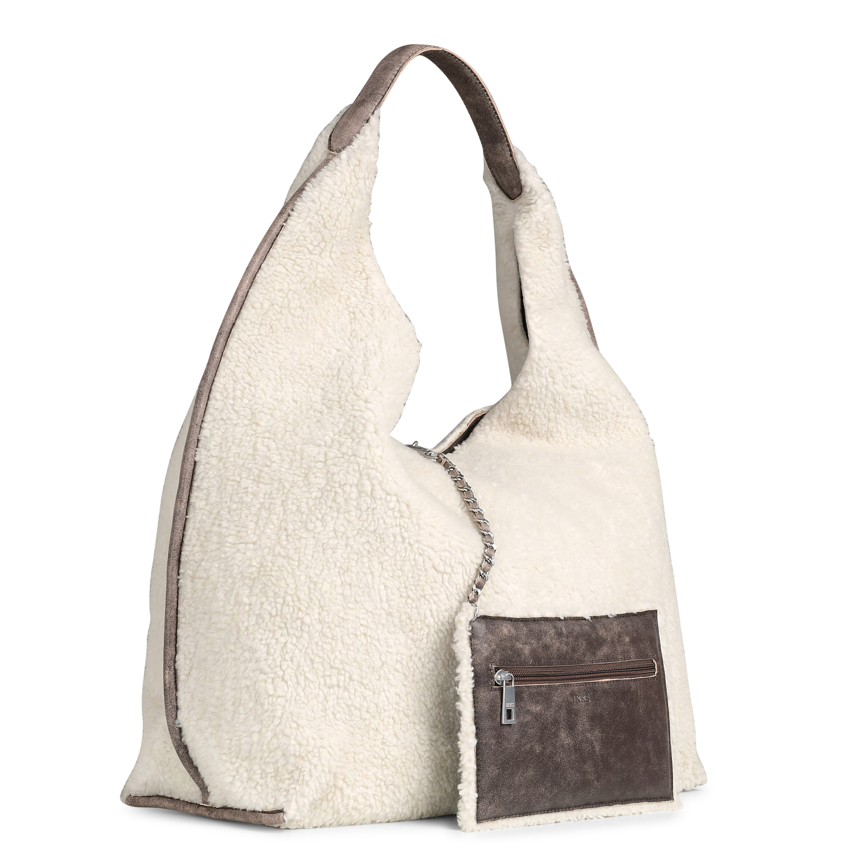 Sac hobo en cuir IKKS Blanc