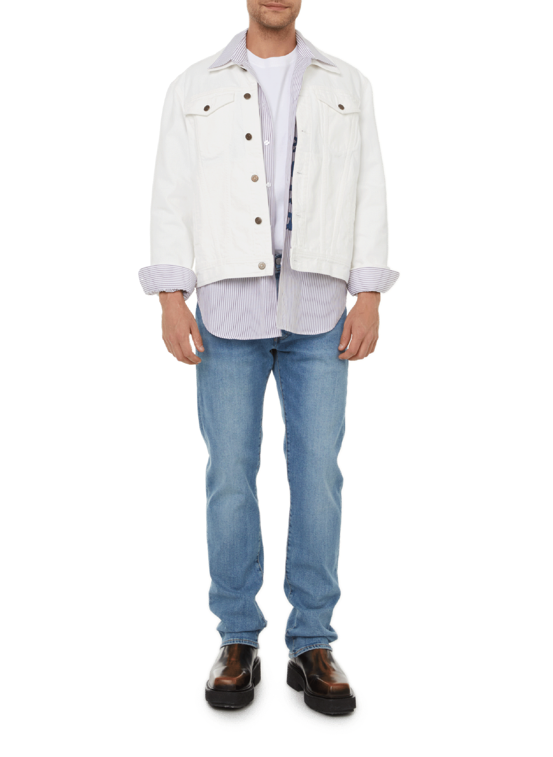 Veste en jean  SAISON 1865 Beige