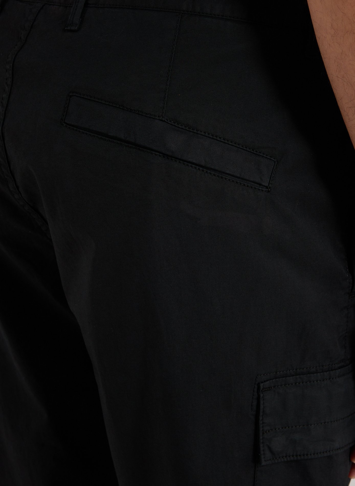Cotton blend cargo pants STONE ISLAND Black