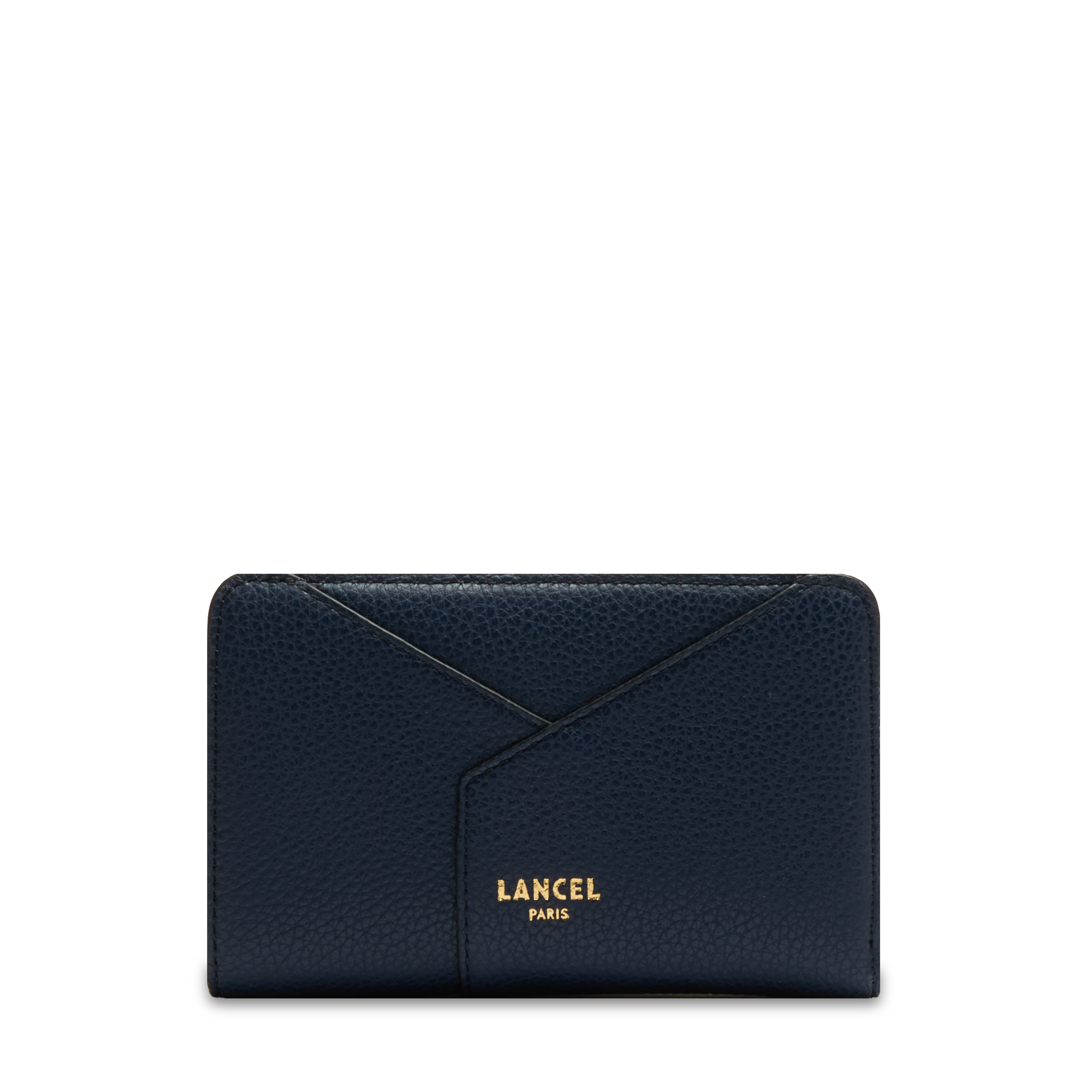 Portefeuille rectangulaire zippé enveloppe de lancel en cuir LANCEL Bleu