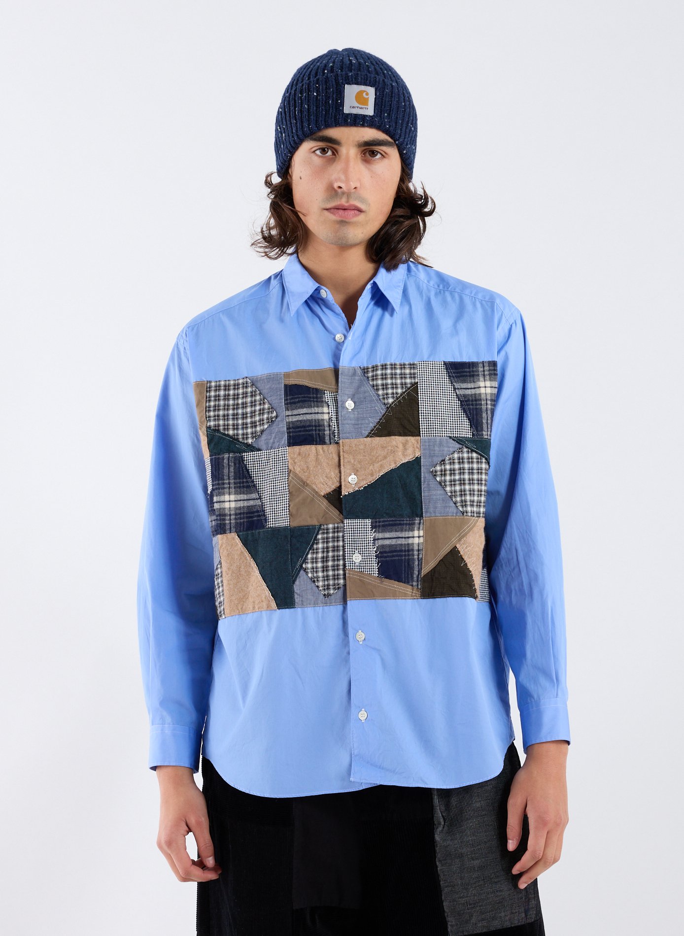 Classic collar cotton patchwork shirt COMME DES GARCONS HOMME Multicolour