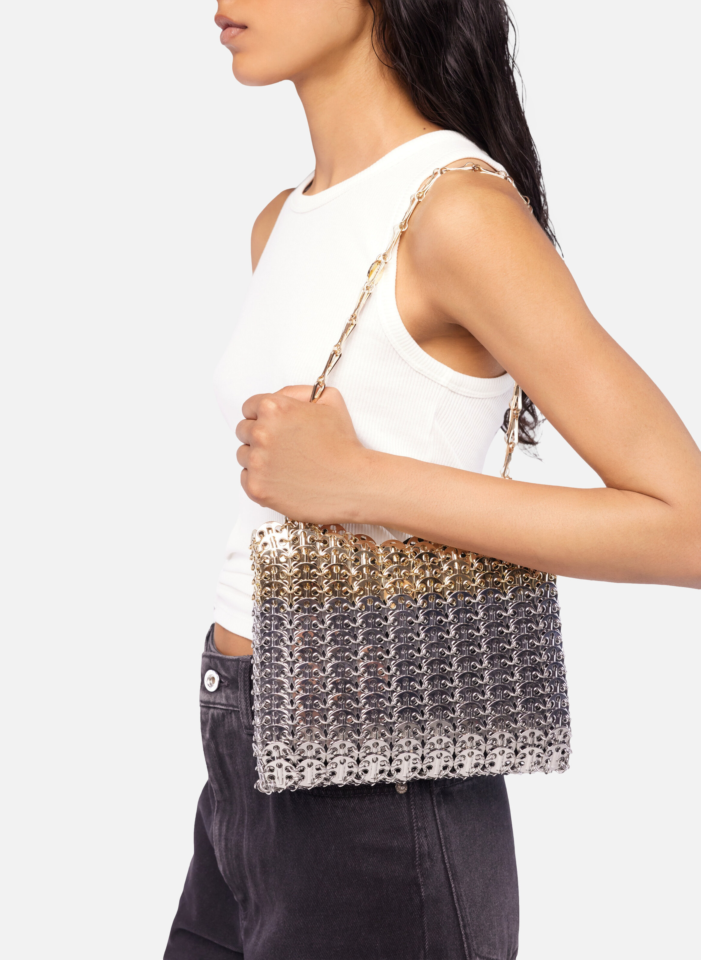 Sac iconique 1969 skyline RABANNE Argent
