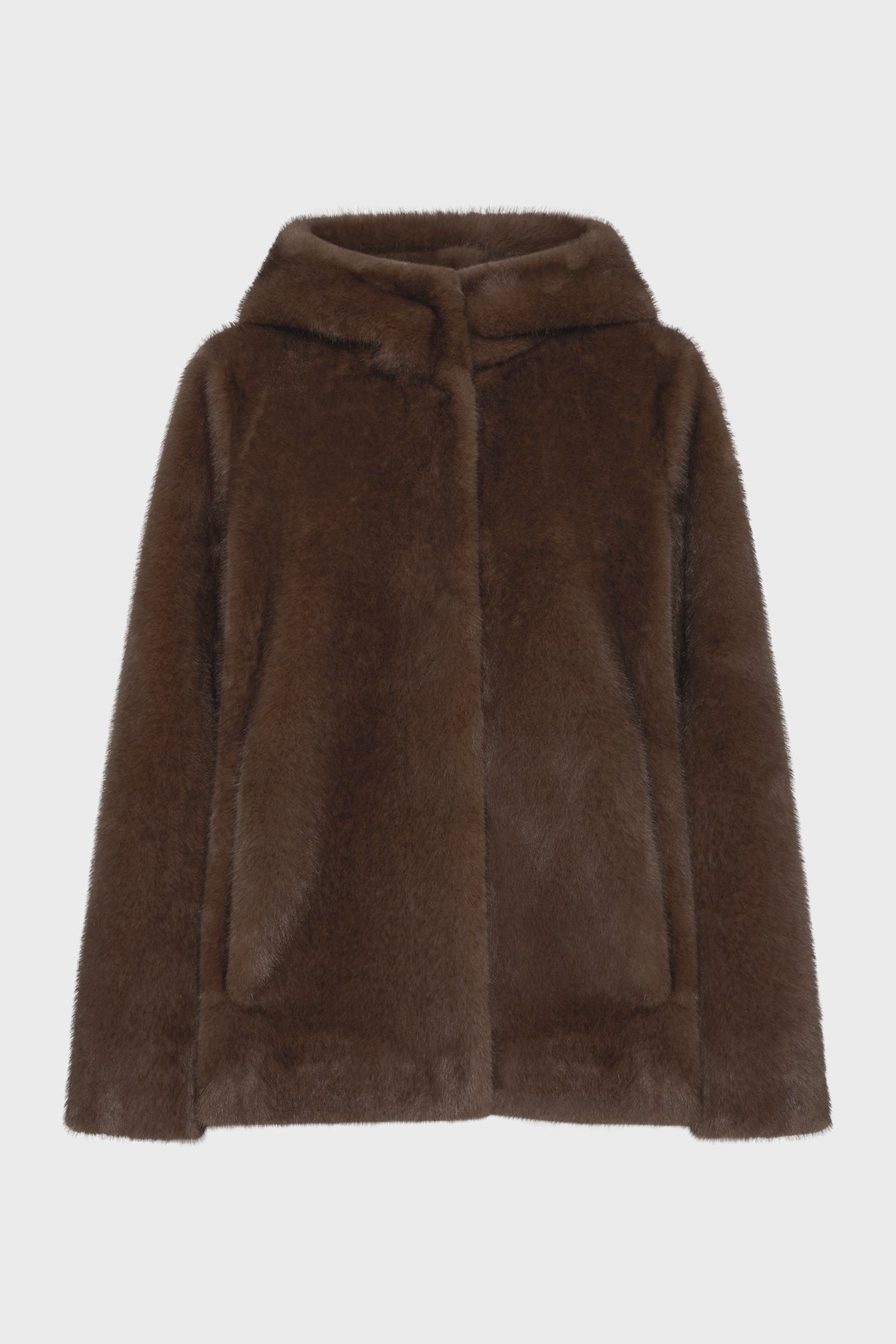 Manteau en fausse fourrure à capuche - morgane GERARD DAREL Marron