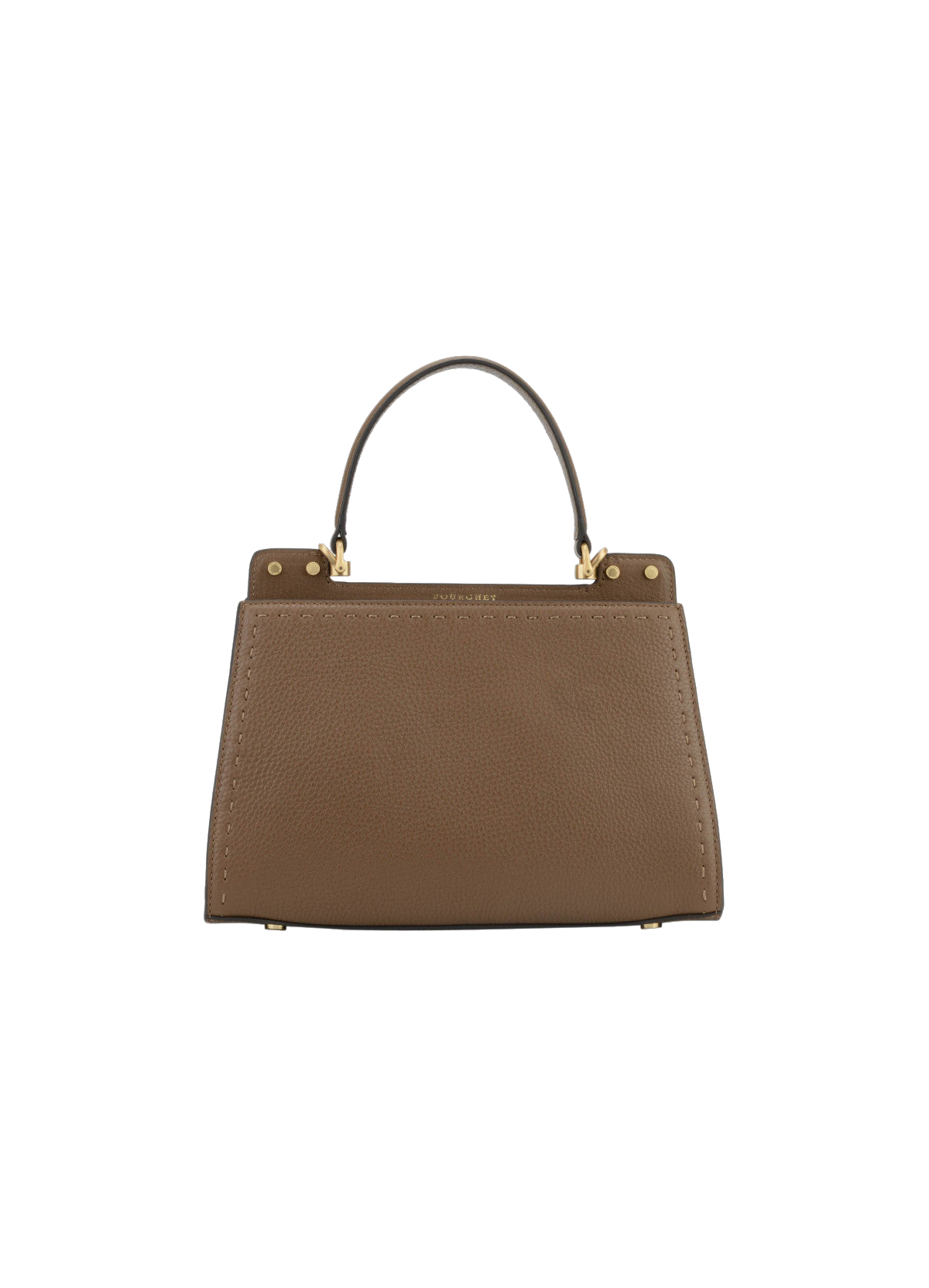 Trianon | Sac à main MM en peau de veau POURCHET Marron