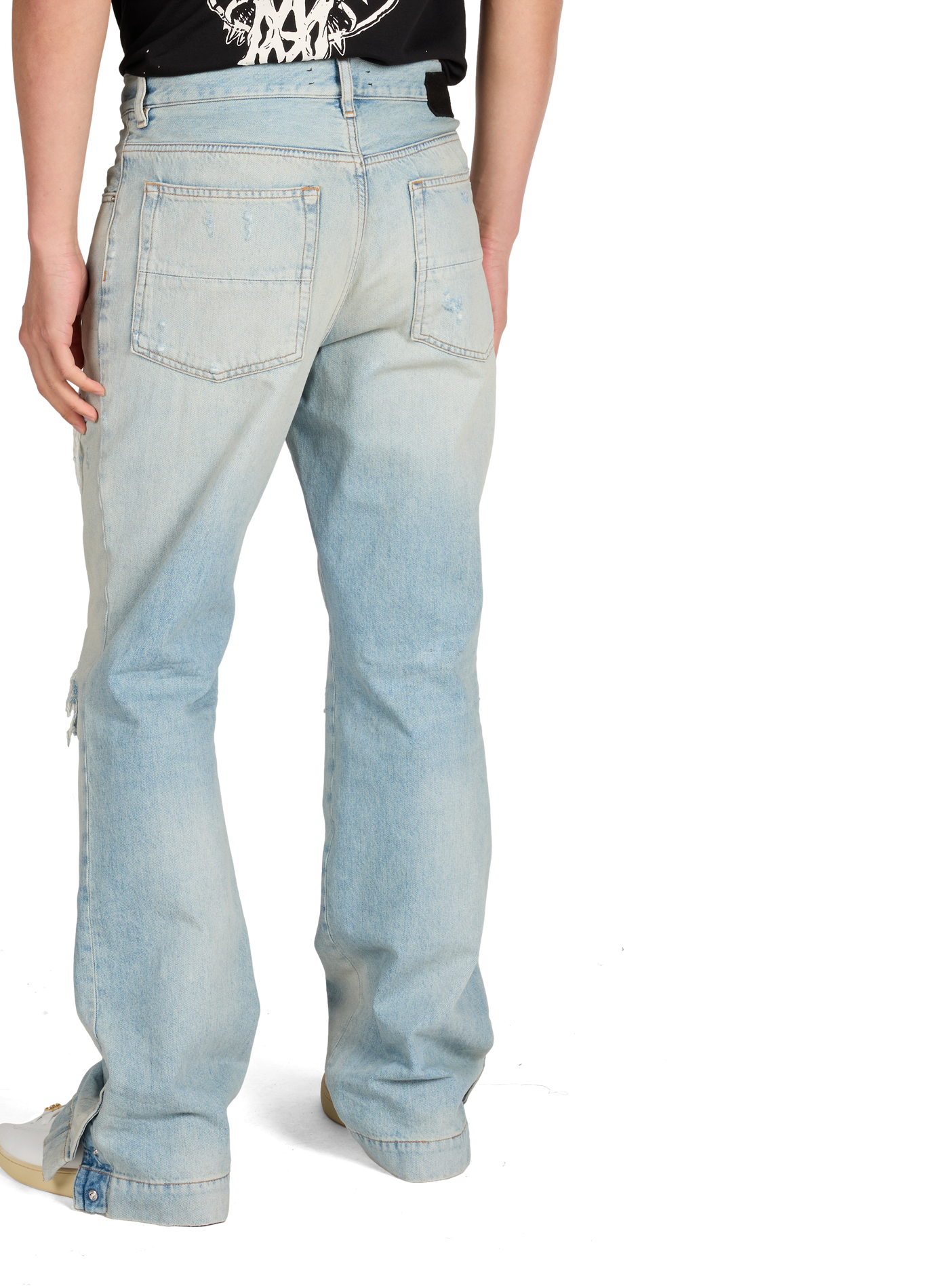Jean droit MX1 en coton  AMIRI Bleu