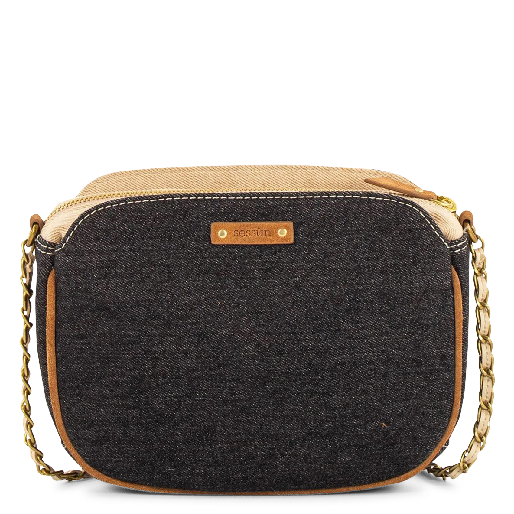 Sac bandoulière en coton mélangé divine v SESSUN Beige