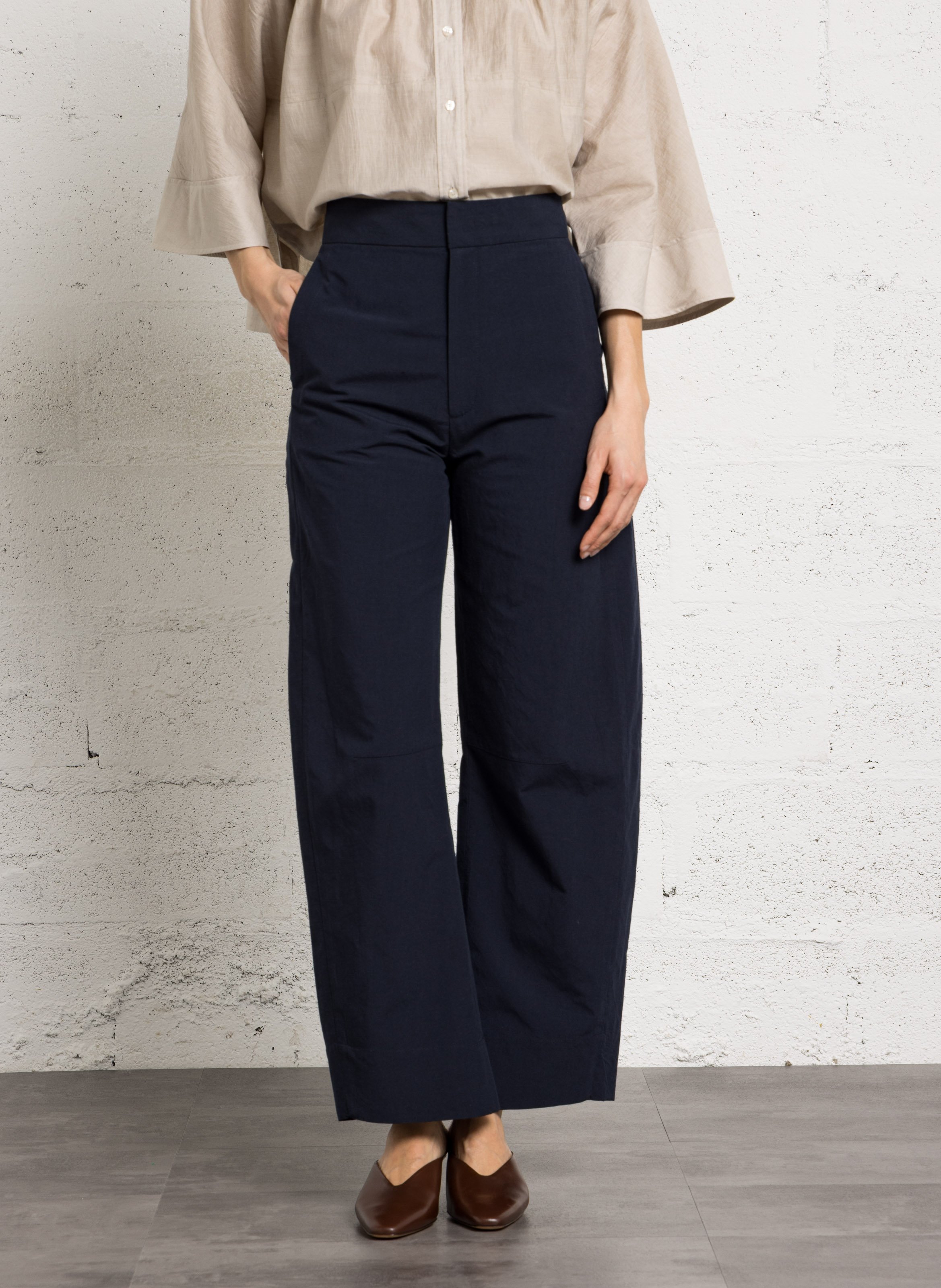 Pantalon large taille haute hawk SOEUR Bleu