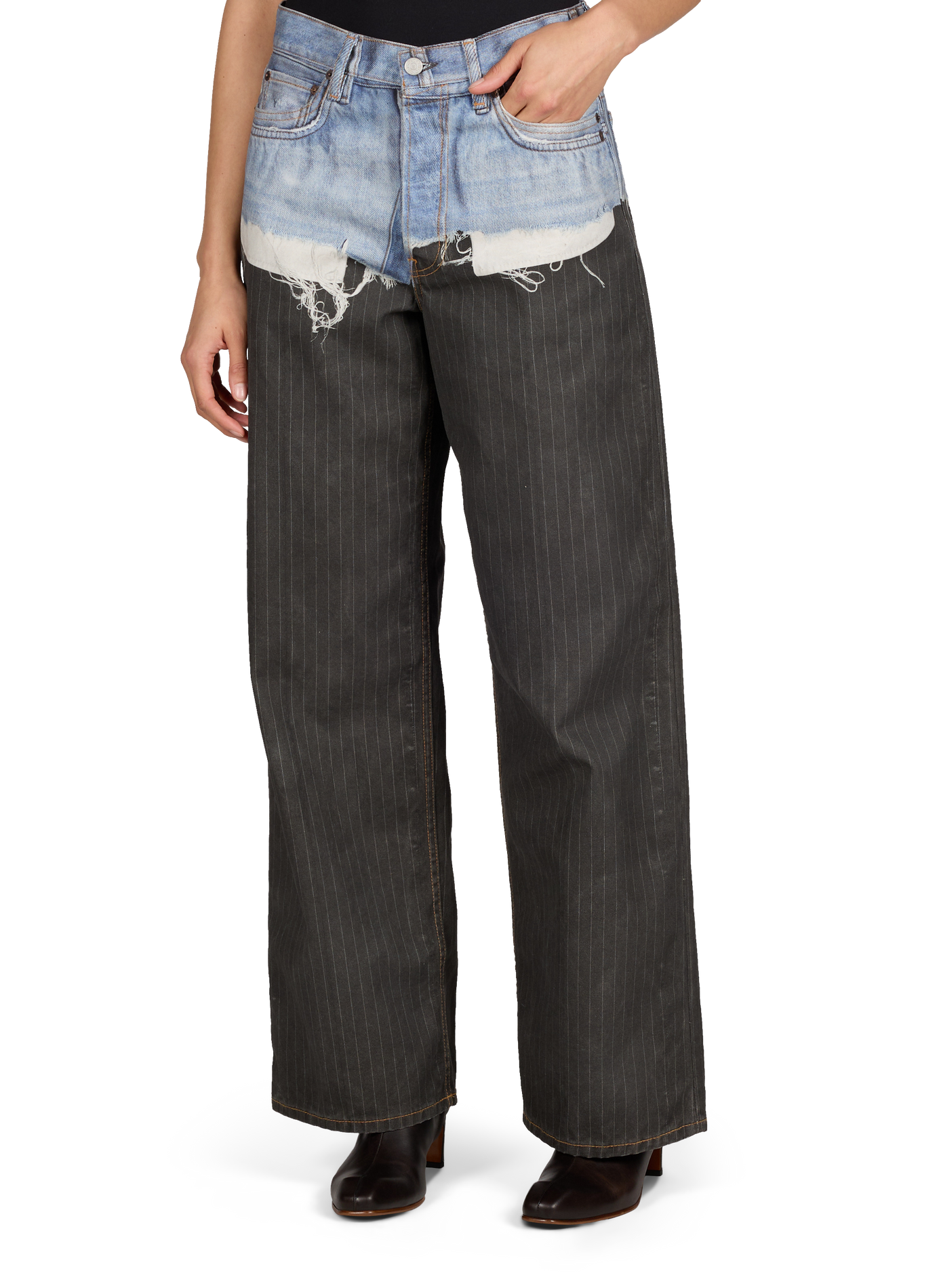 Organic cotton striped pants ACNE STUDIOS Multicolour