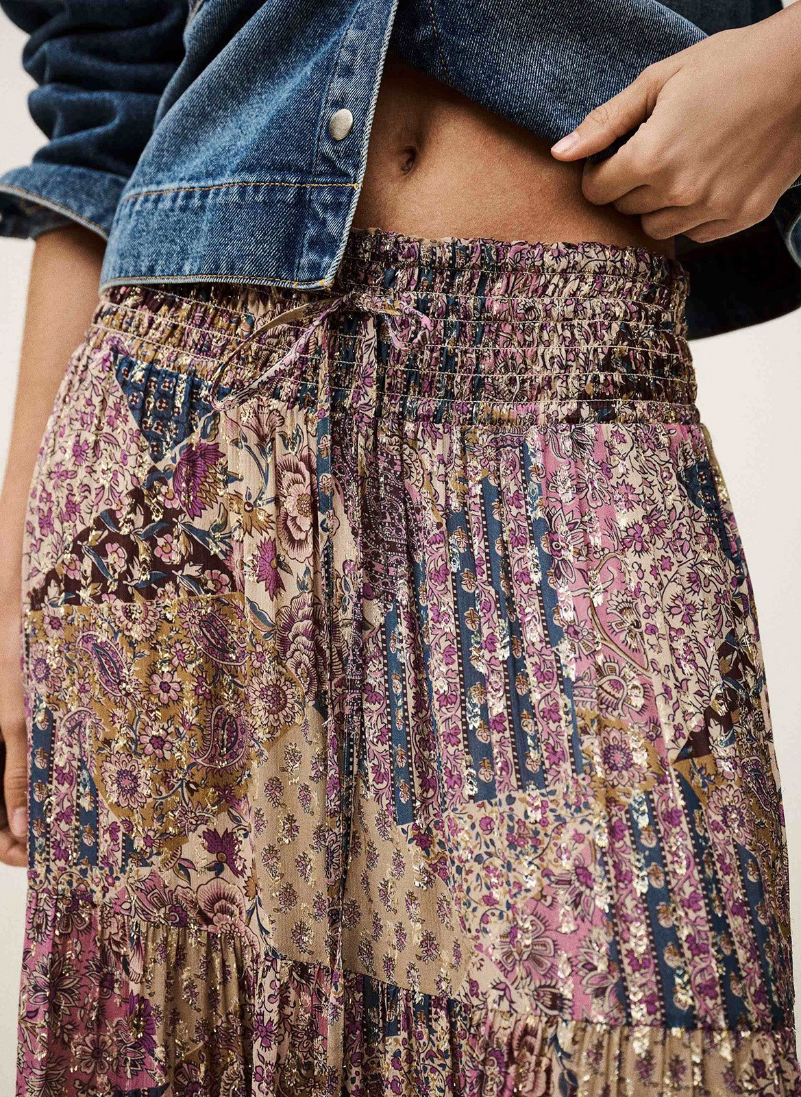 Jupe longue évasée pitsy BA&SH Rose