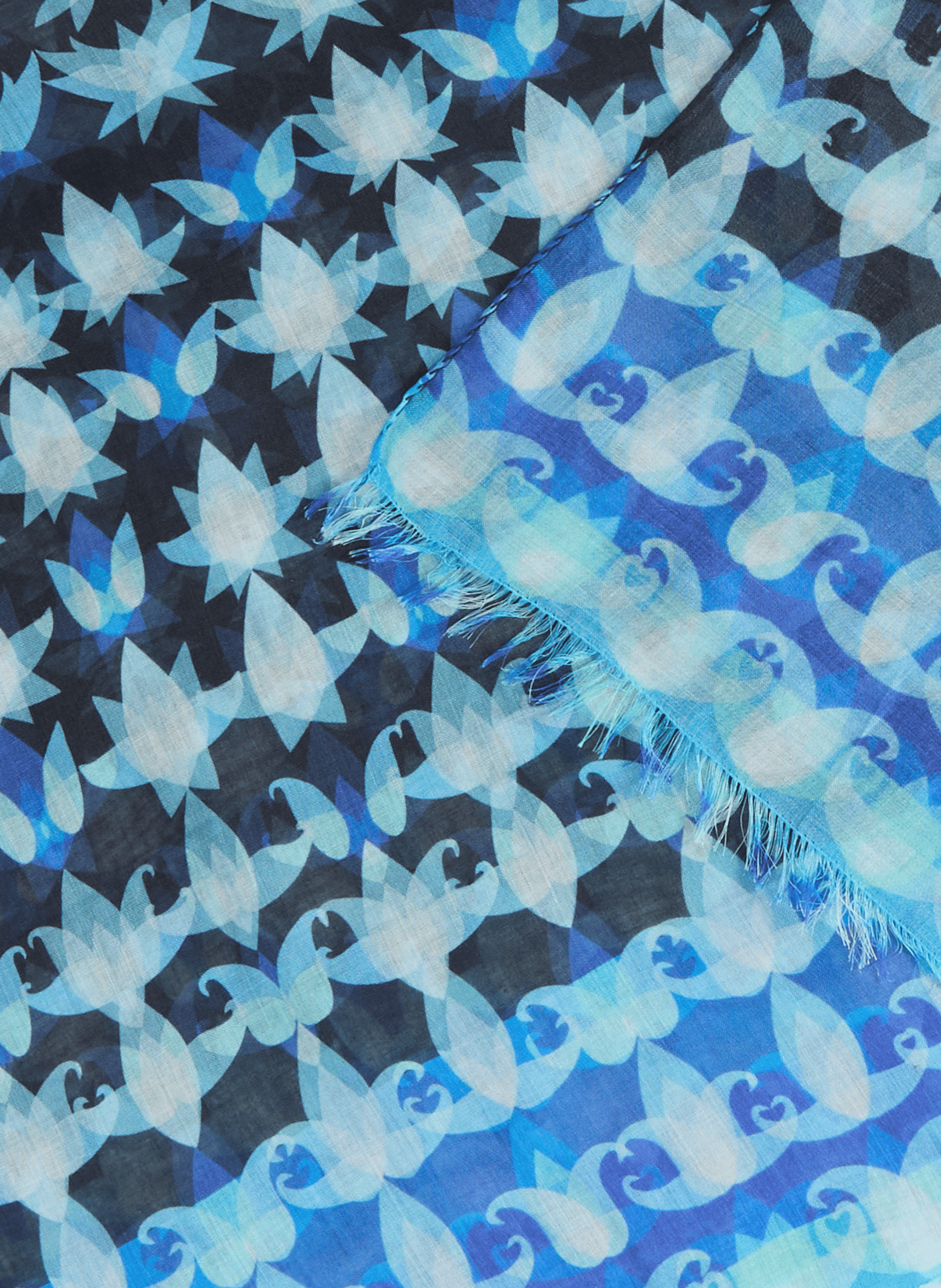 Printed Sahara stole PETRUSSE Blue