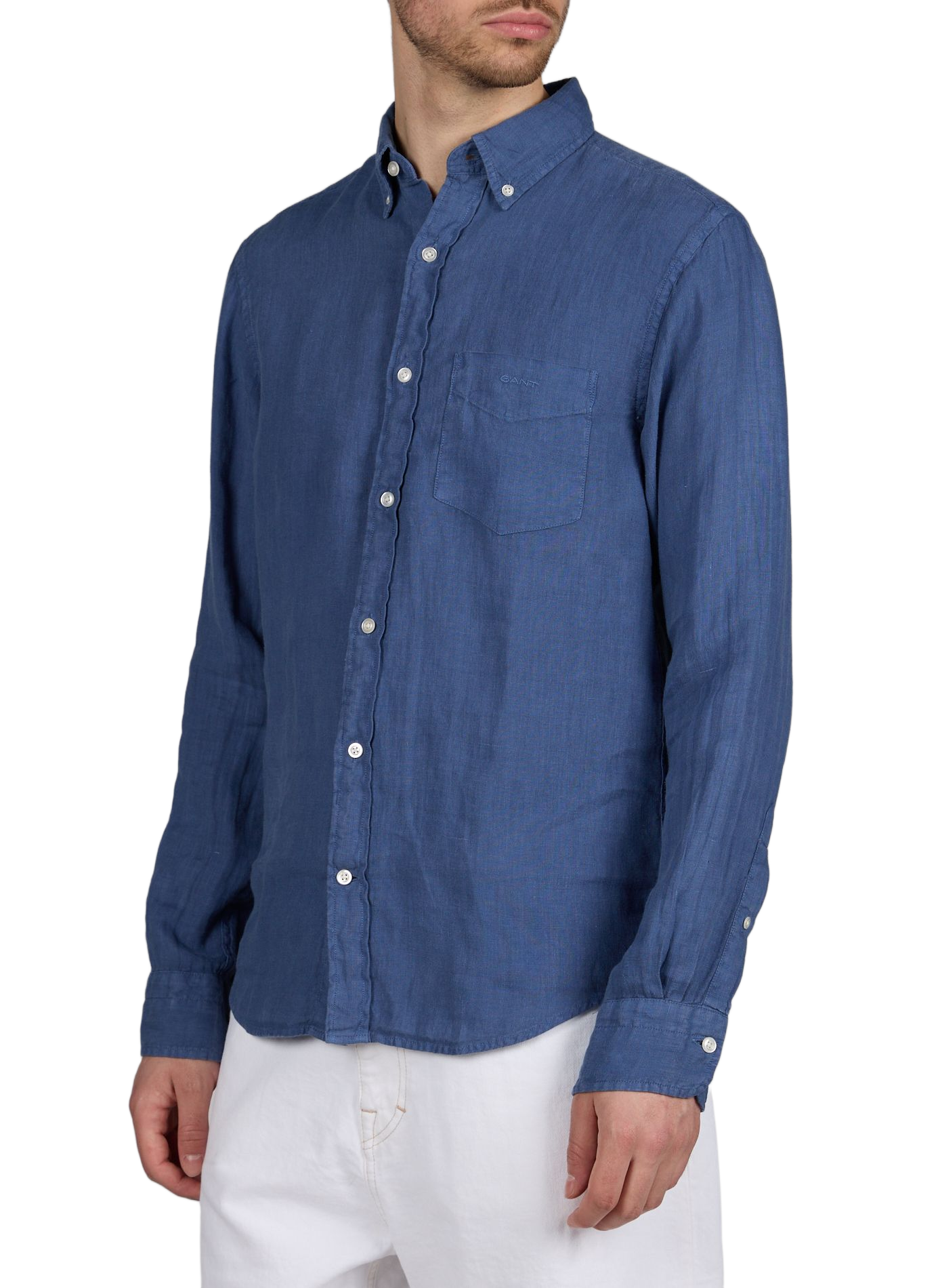 Chemise droite en lin  GANT Bleu