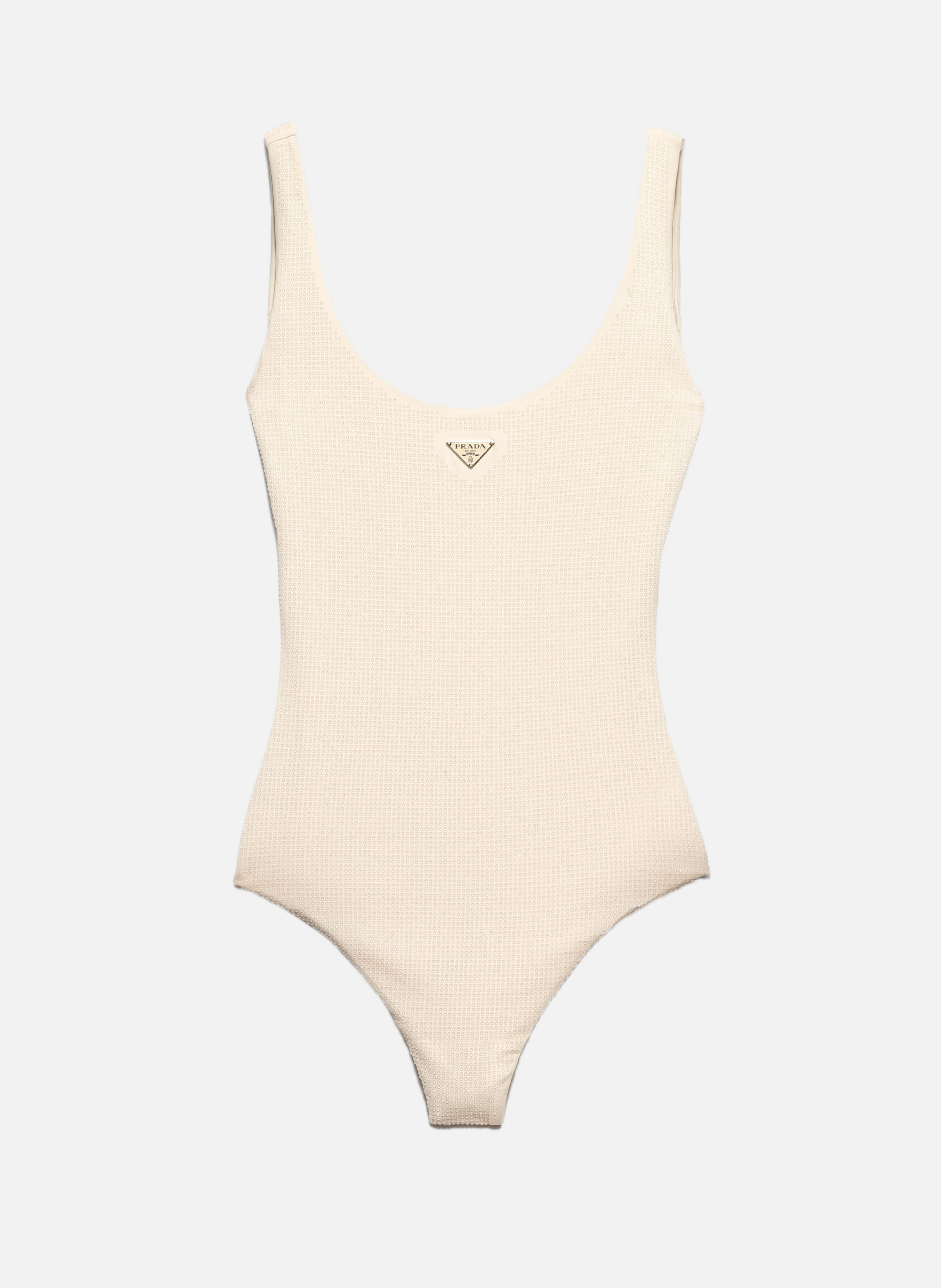 Maillot de bain une pièce en jersey à strass PRADA Rose