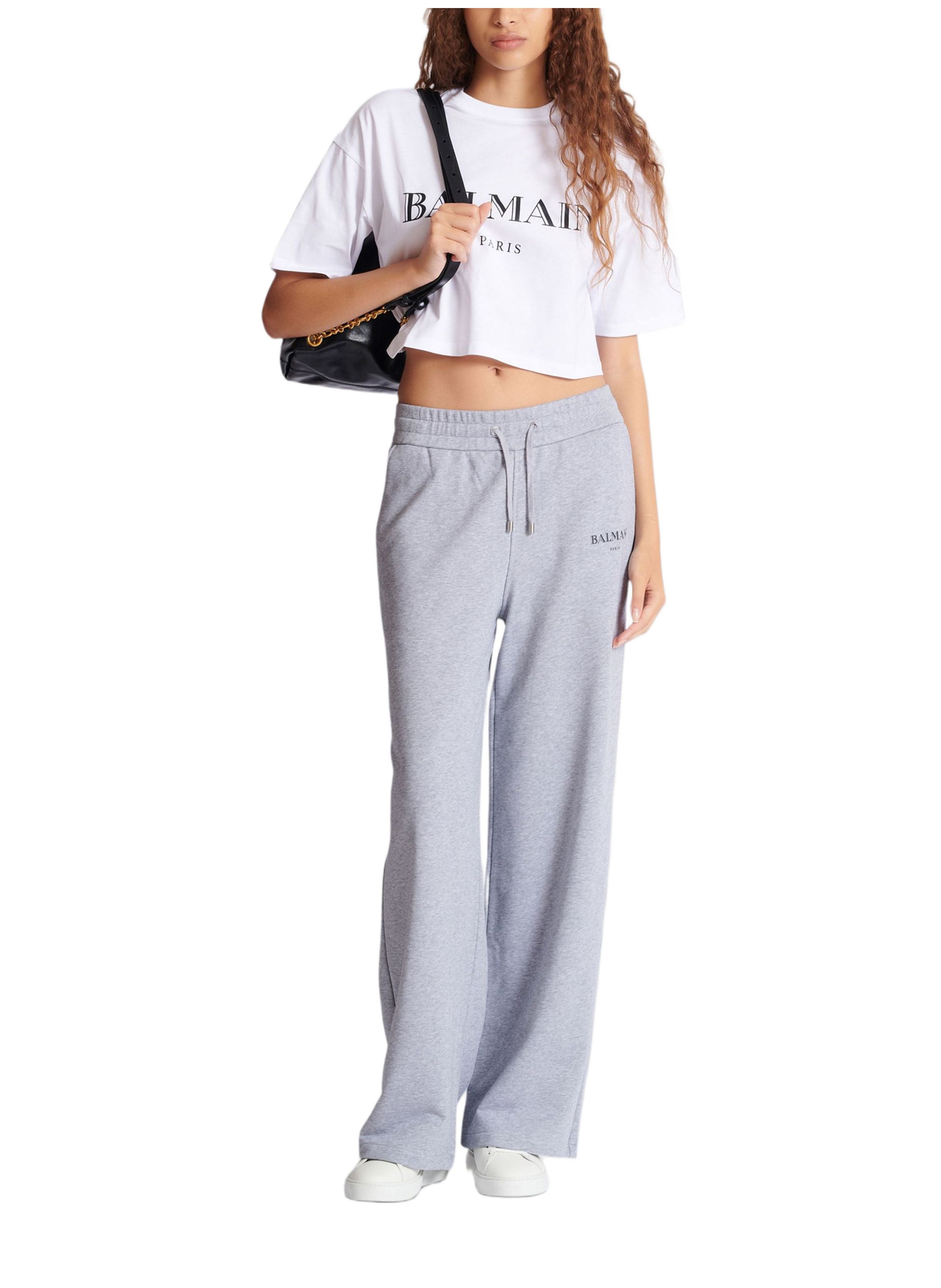 T-shirt court ample avec imprimé balmain BALMAIN Blanc