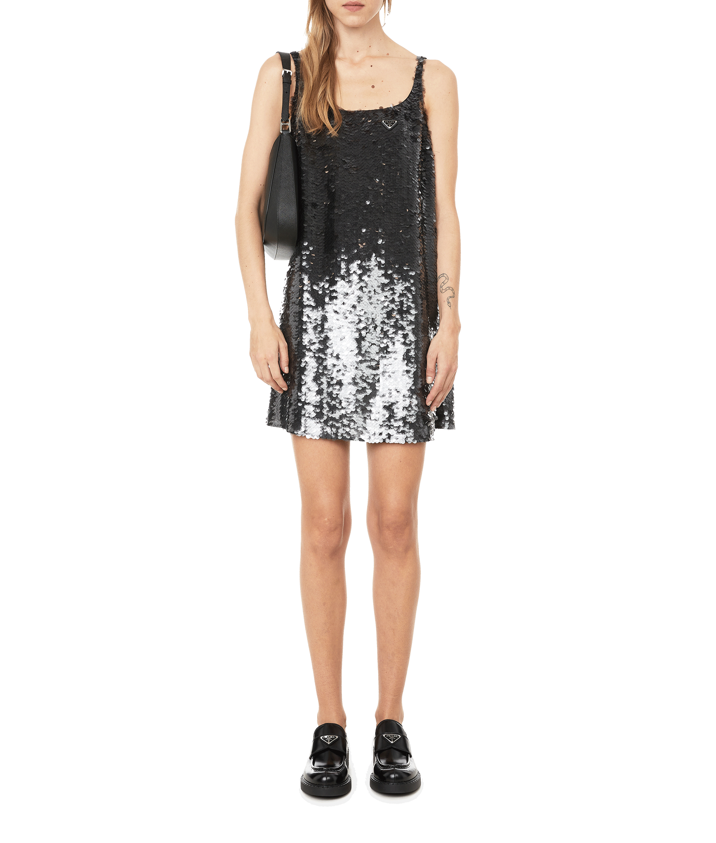 Sequinned dress PRADA Black