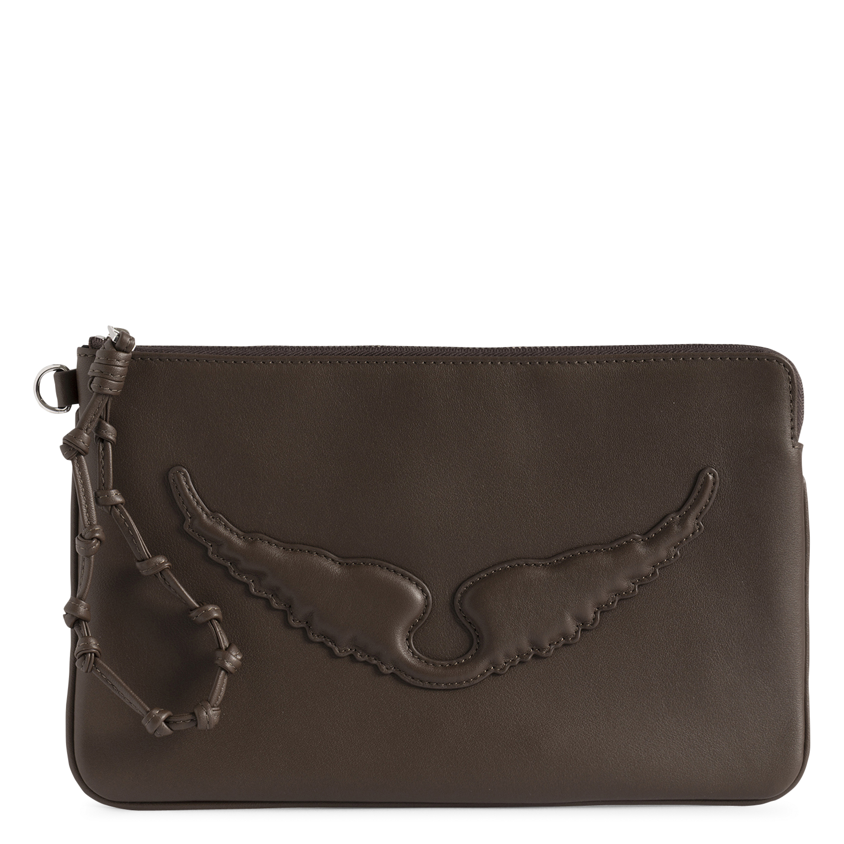 Angel leather clutch  Wood