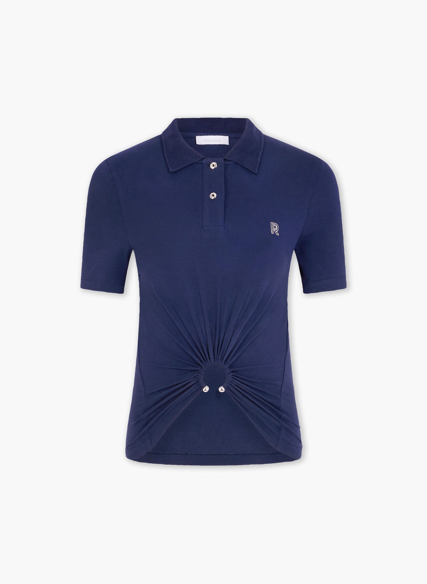 Top piercing en jersey de coton RABANNE Bleu