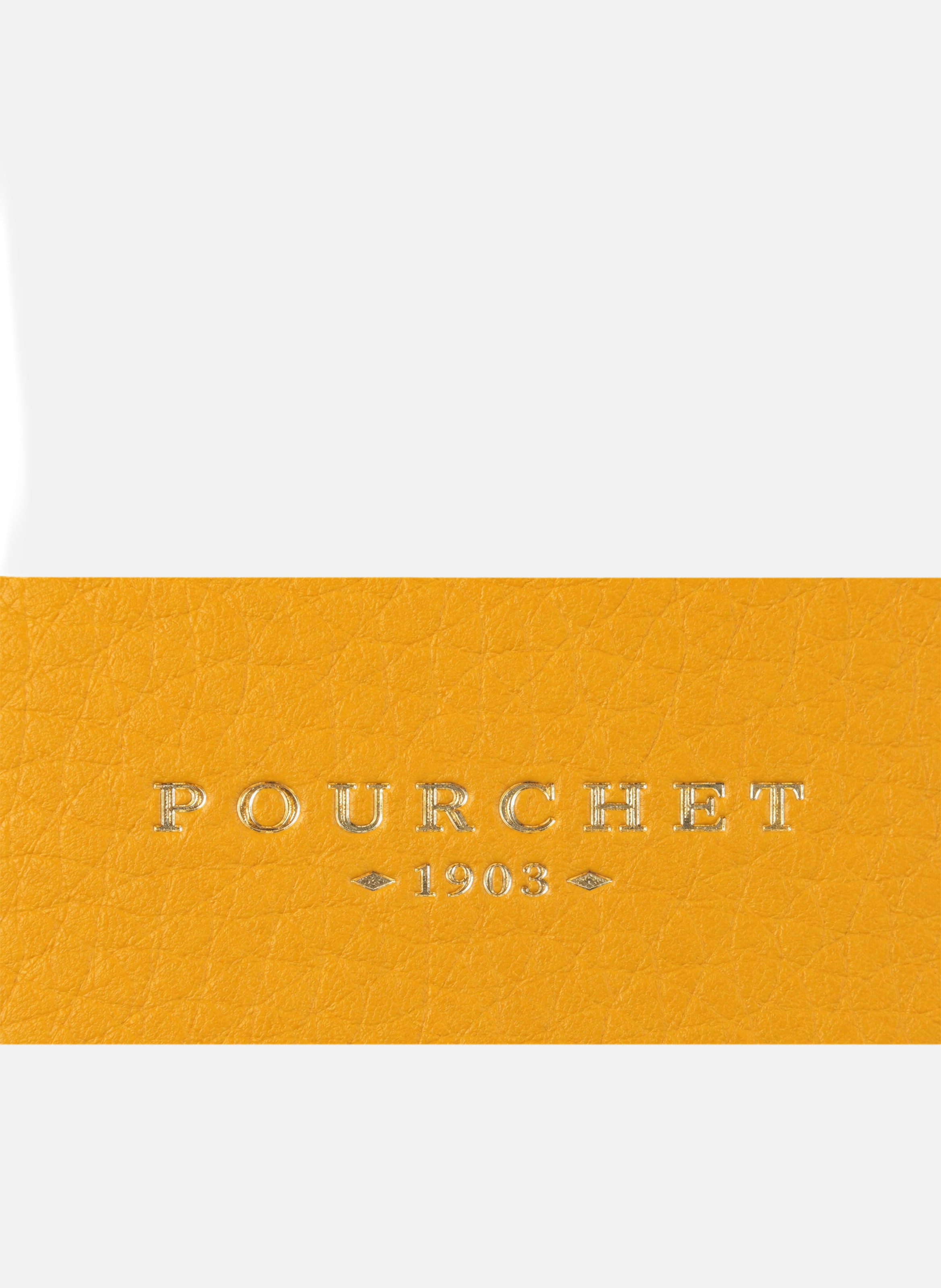 Club | porte-monnaie & porte-cartes en cuir de vachette POURCHET Jaune