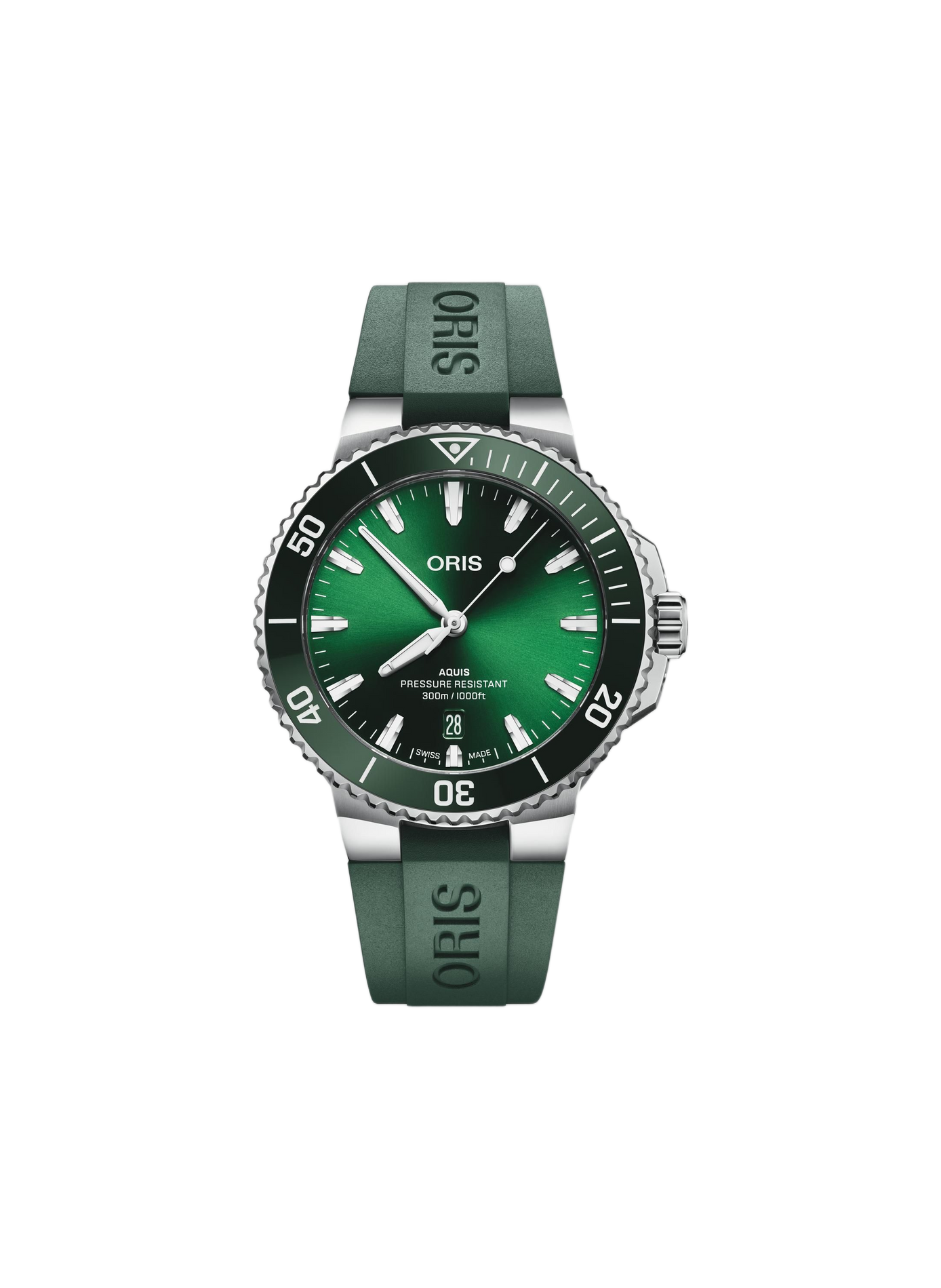Montre automatique Oris Aquis Date en caoutchouc ORIS Vert