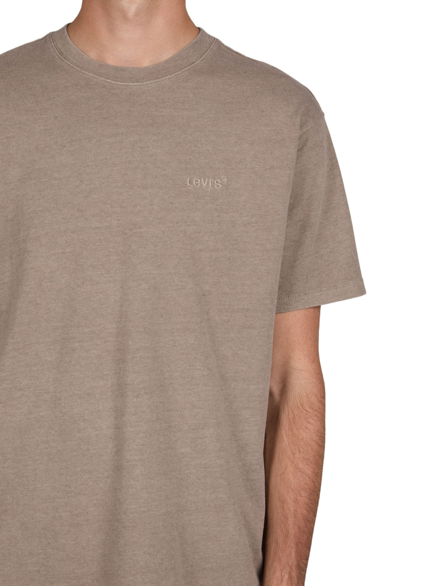Rundhalsausschnitt T-Shirt aus Baumwolle LEVI'S Braun