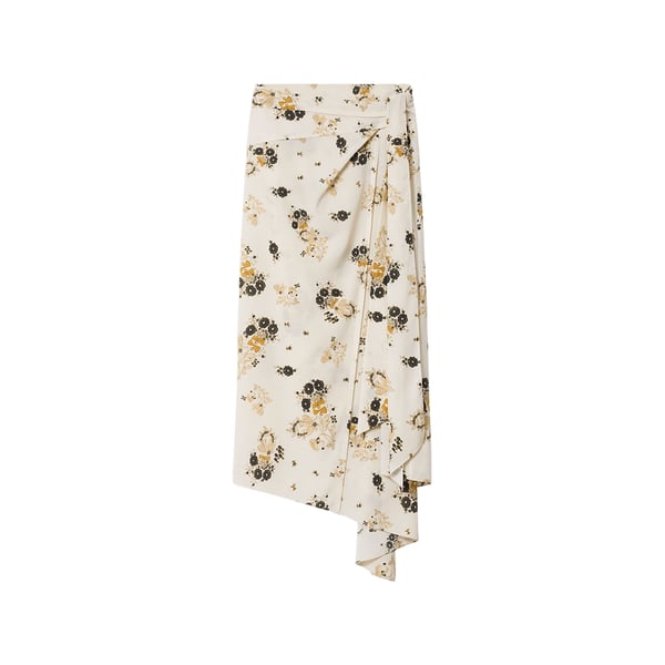 Jupe midi asymétrique Faniry en soie mélangée Jupe midi asymétrique Faniry en soie mélangée