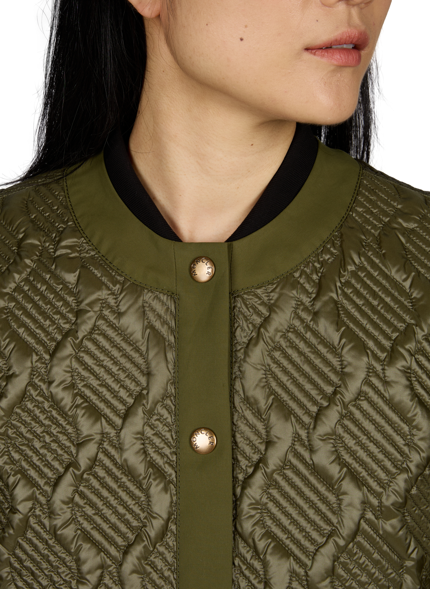 Gepolsterte Daunenjacke Libellule mit Rundhalsausschnitt MONCLER Grun