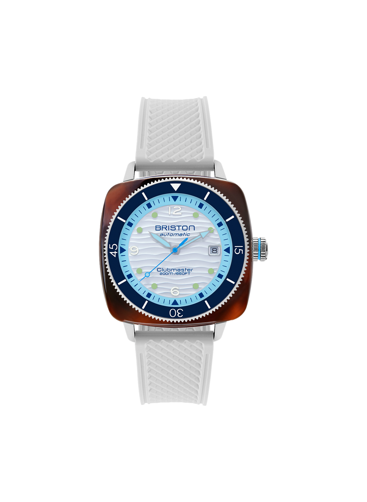 Montre automatique Clubmaster Legend en caoutchouc BRISTON Blanc