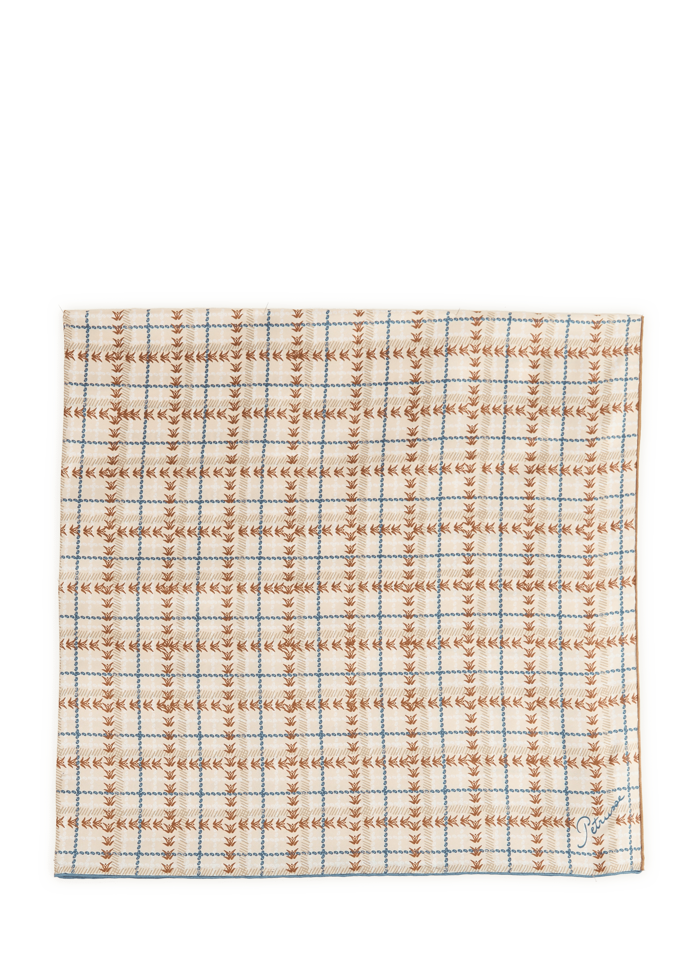 Square silk printed scarf PETRUSSE Beige