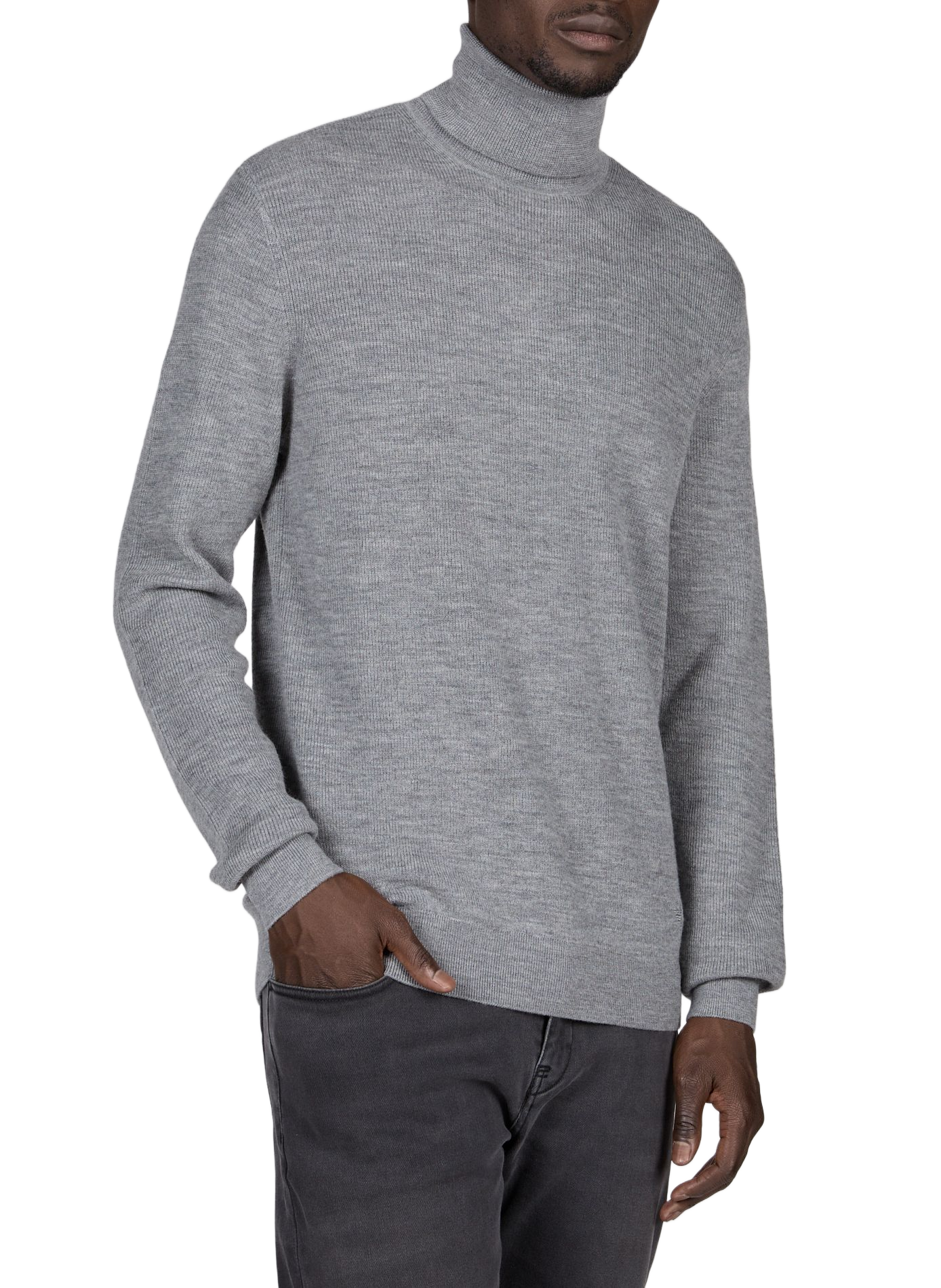 Pullover mit Polokragen aus Wolle EMPORIO ARMANI Grau