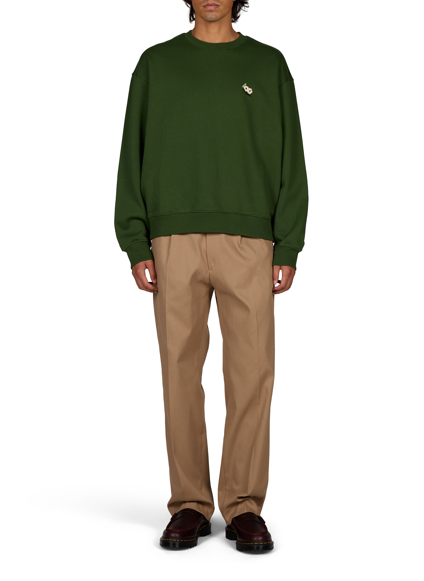 Round-neck cotton jumper NN.07 Green