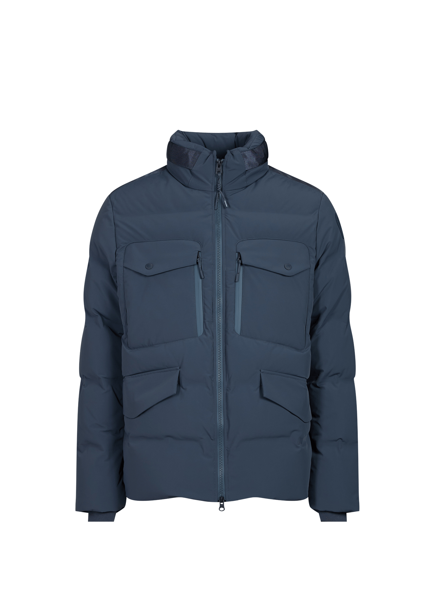 Padded oversized North puffer jacket with high neck PARAJUMPERS Blue