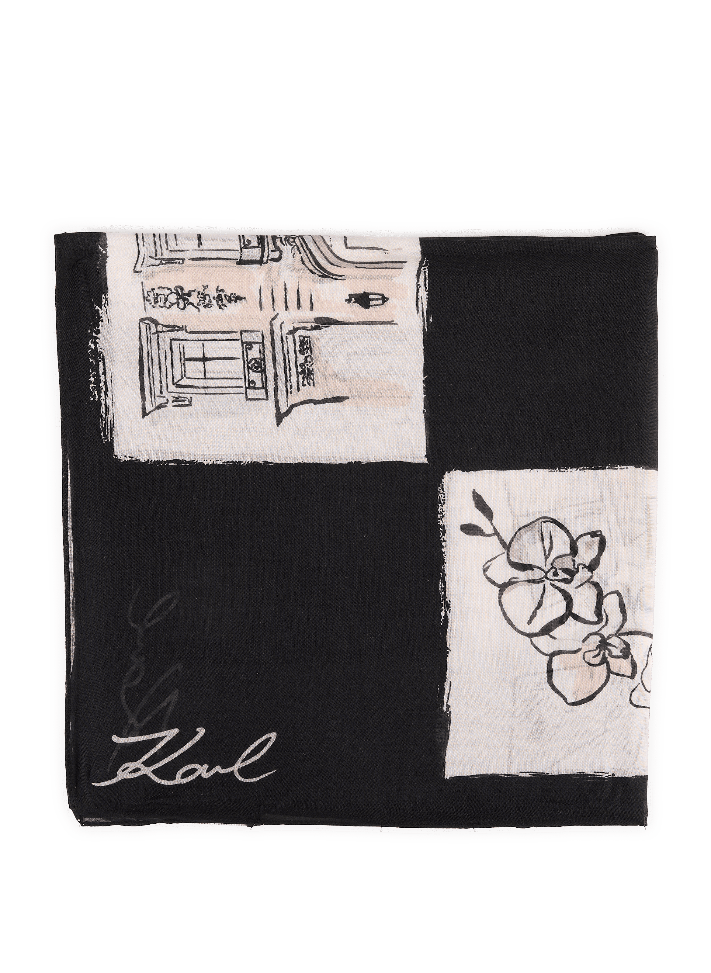 K/Ballet printed silk scarf KARL LAGERFELD Multicolour