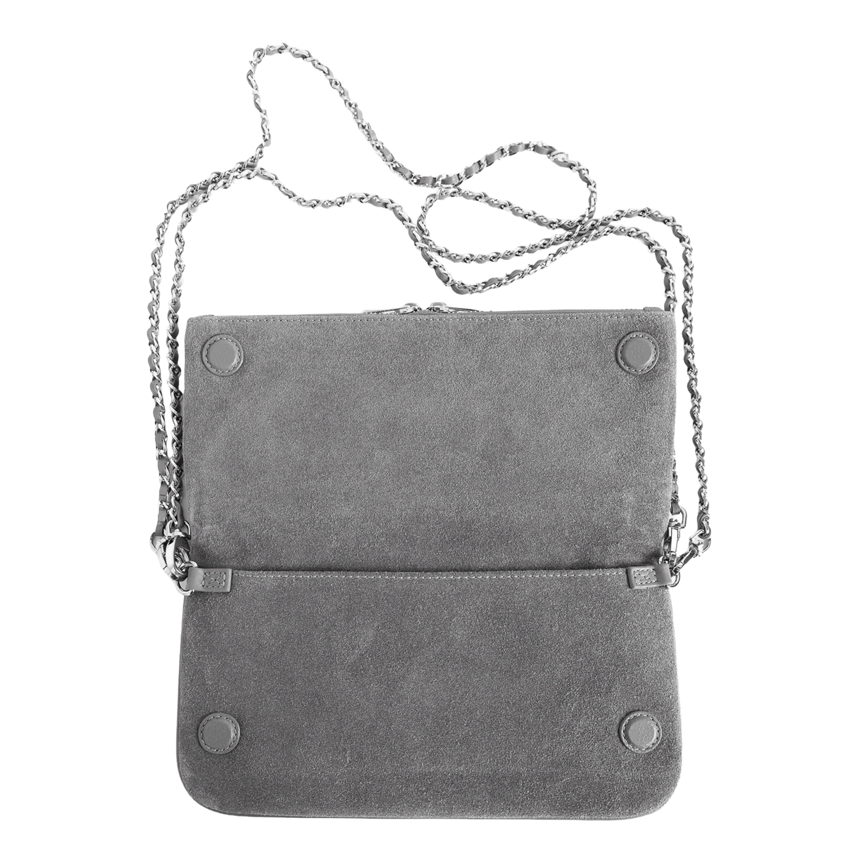 Sac bandoulière en cuir rock suede ZADIG&VOLTAIRE Gris