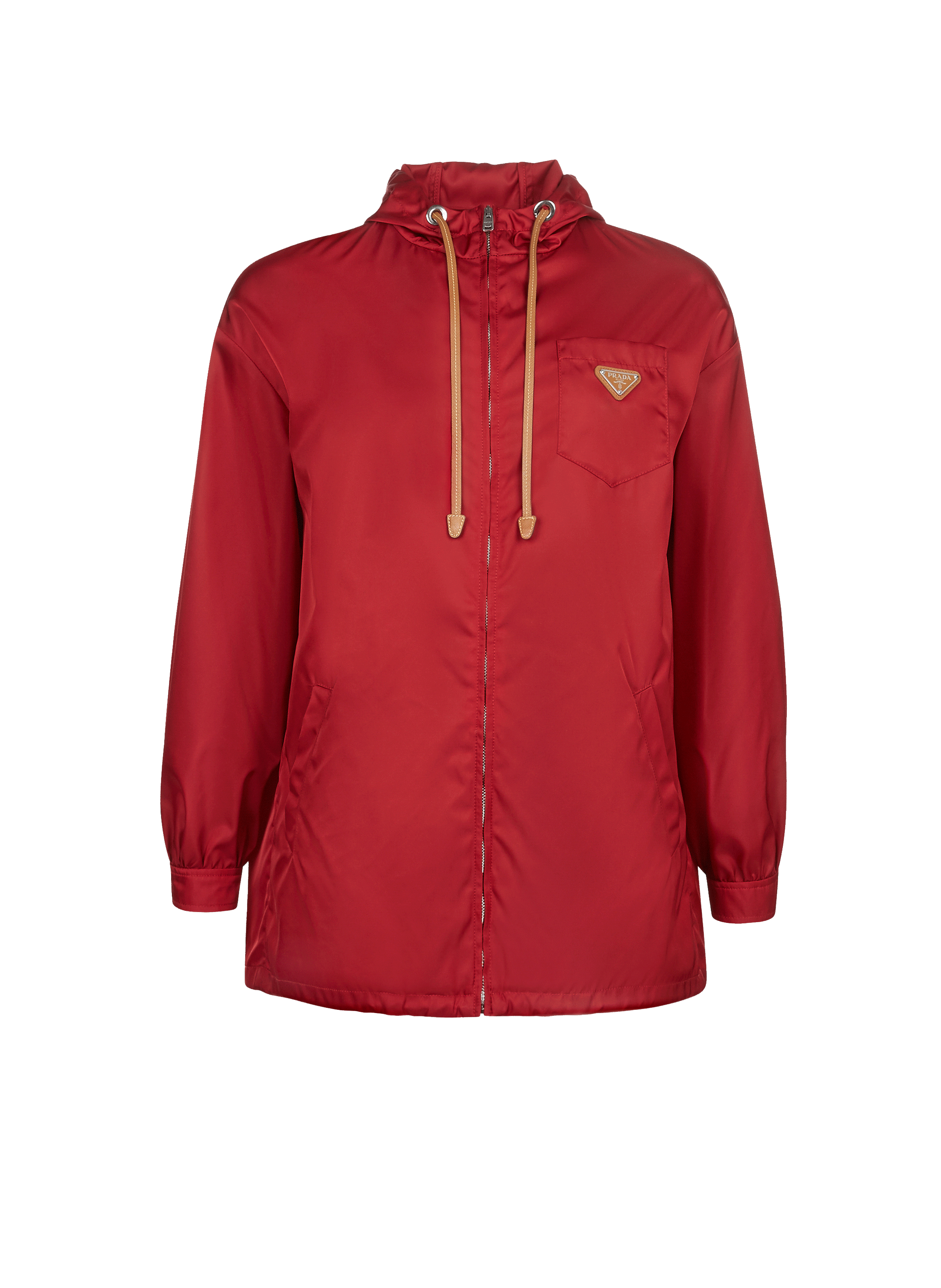 Veste à capuche en gabardine de nylon