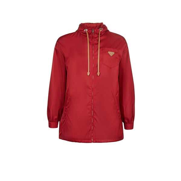 Veste à capuche en gabardine de nylon