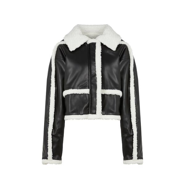 Blouson aviateur en cuir vegan