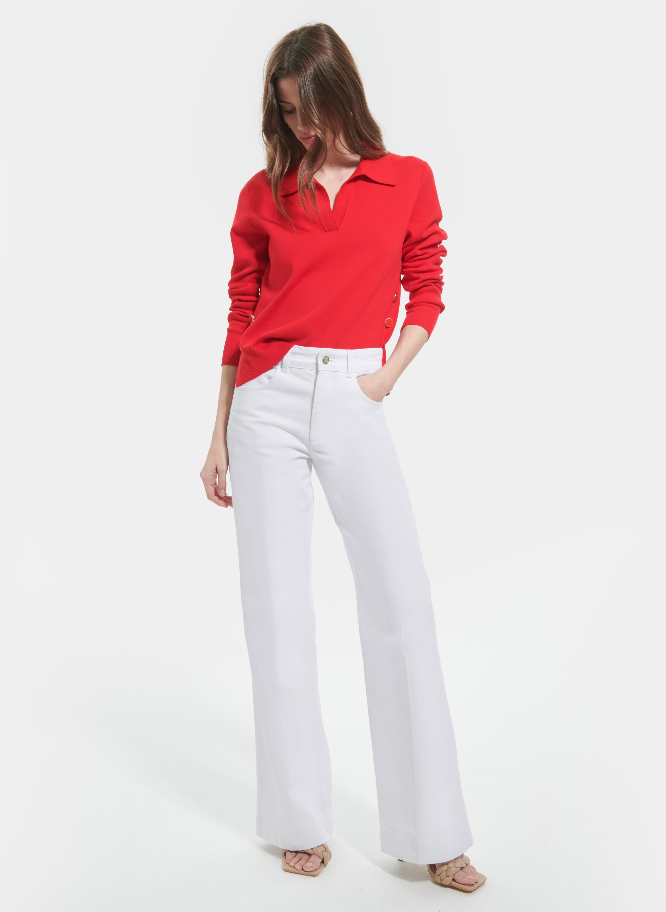 Pull  polo ZAPA Rouge