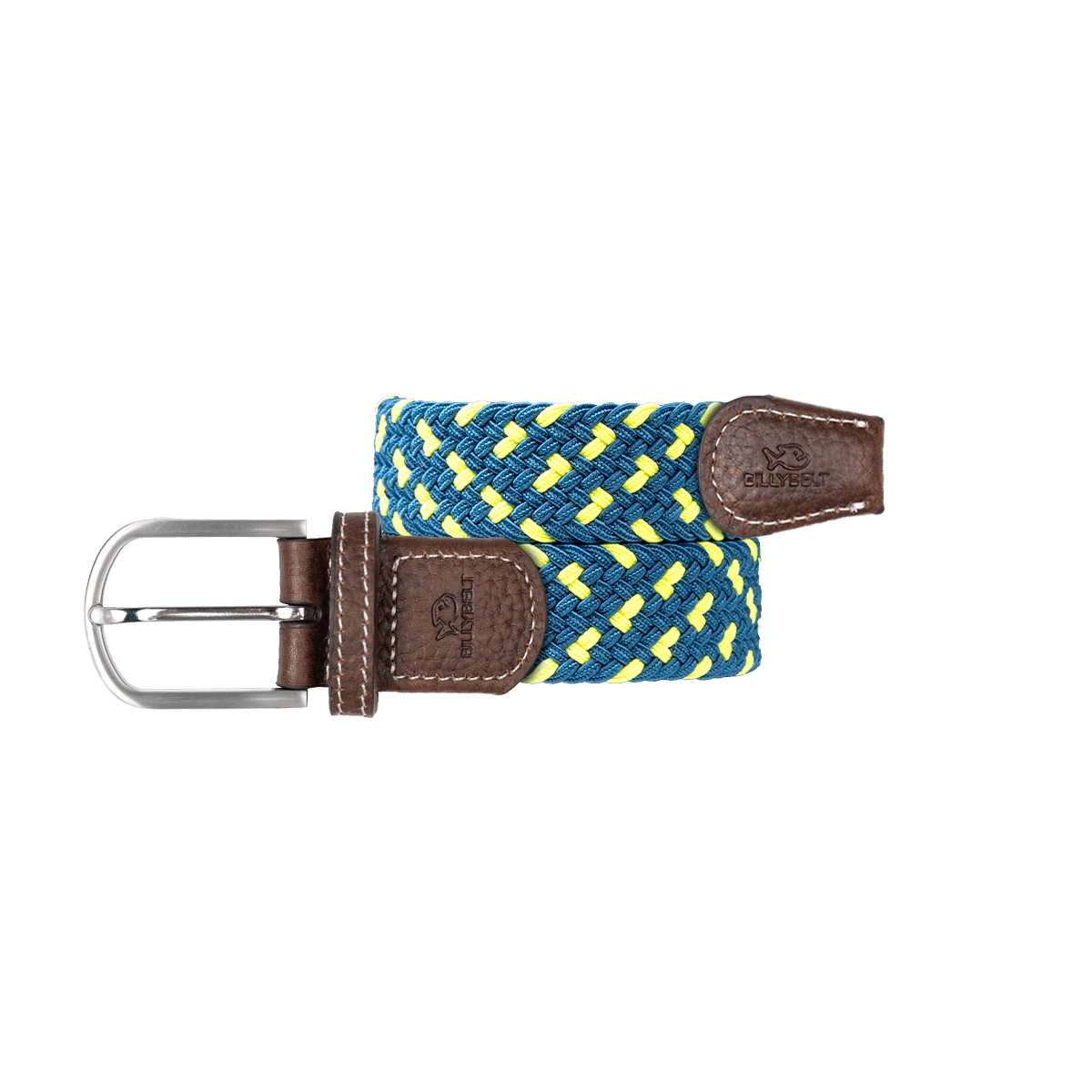 Ceinture tressée élastique multicolore BILLYBELT Vert