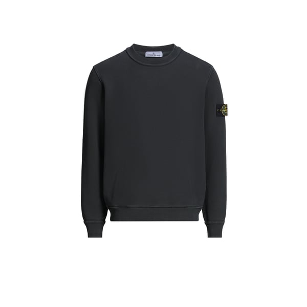 Stone Island Sweater With Logo In Blue