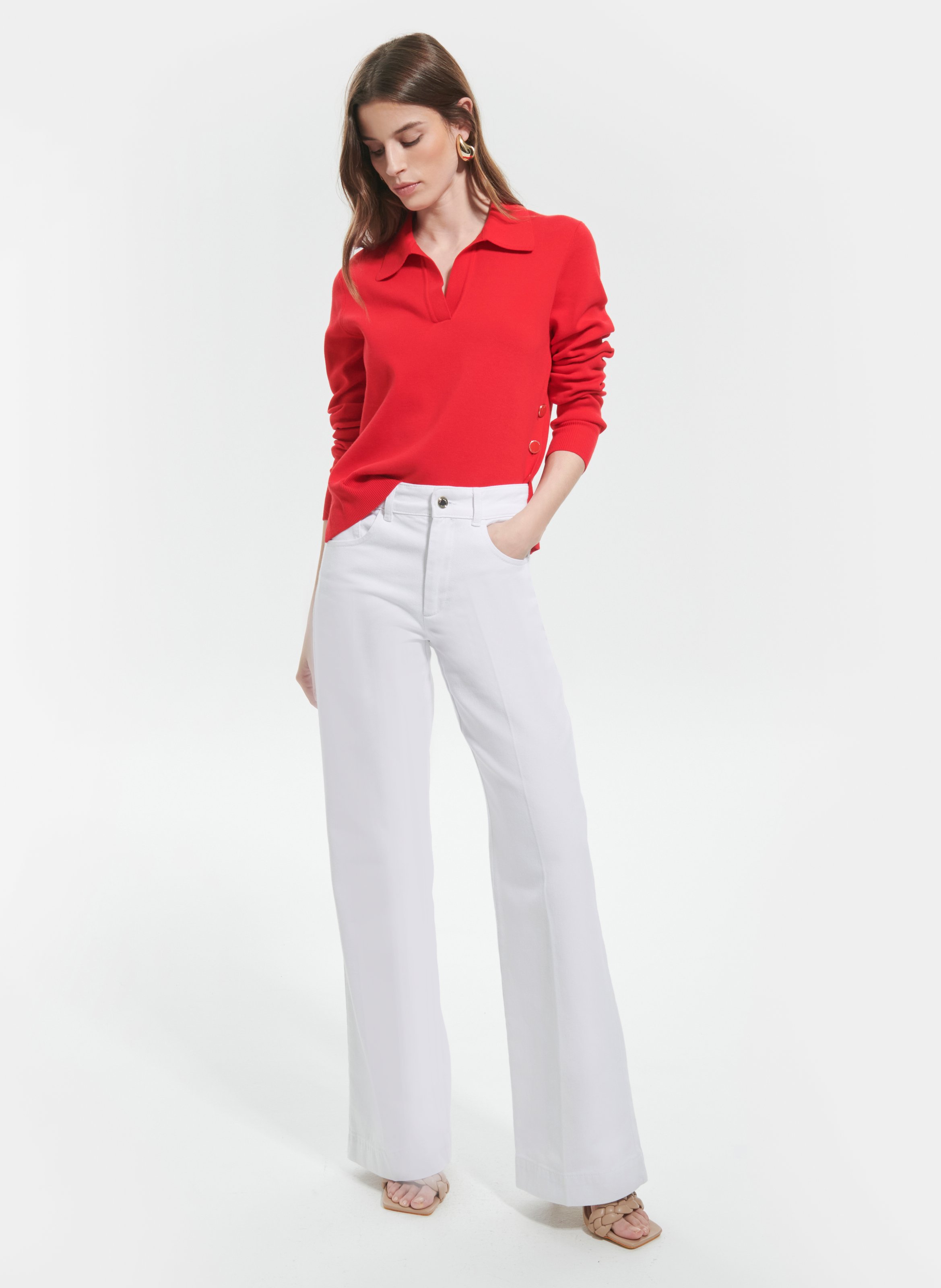 Pull  polo ZAPA Rouge