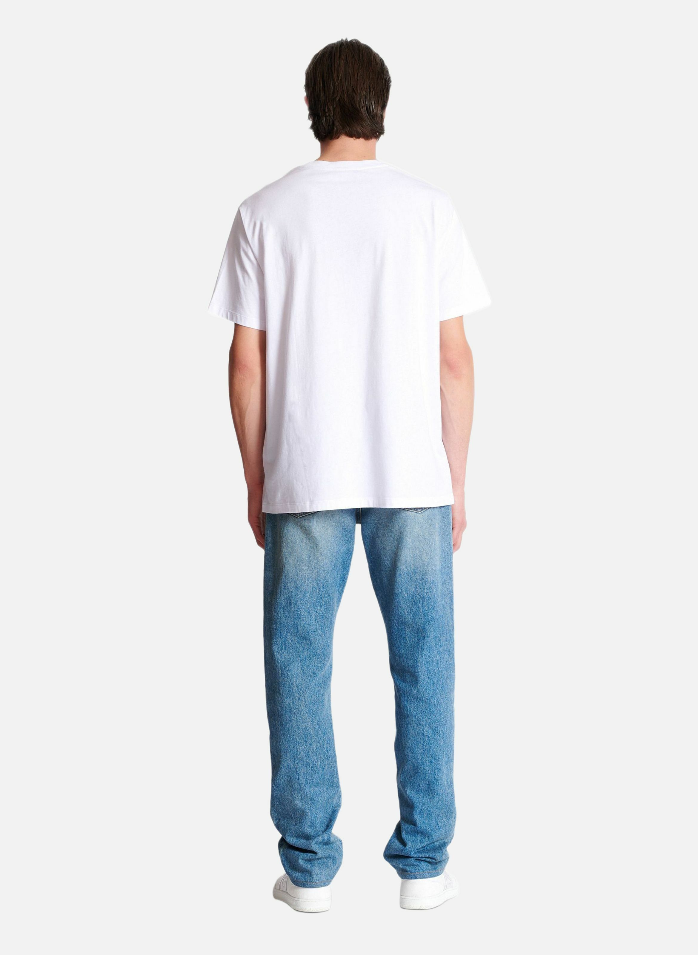 T-shirt imprimé balmain paris logo et planète BALMAIN Blanc