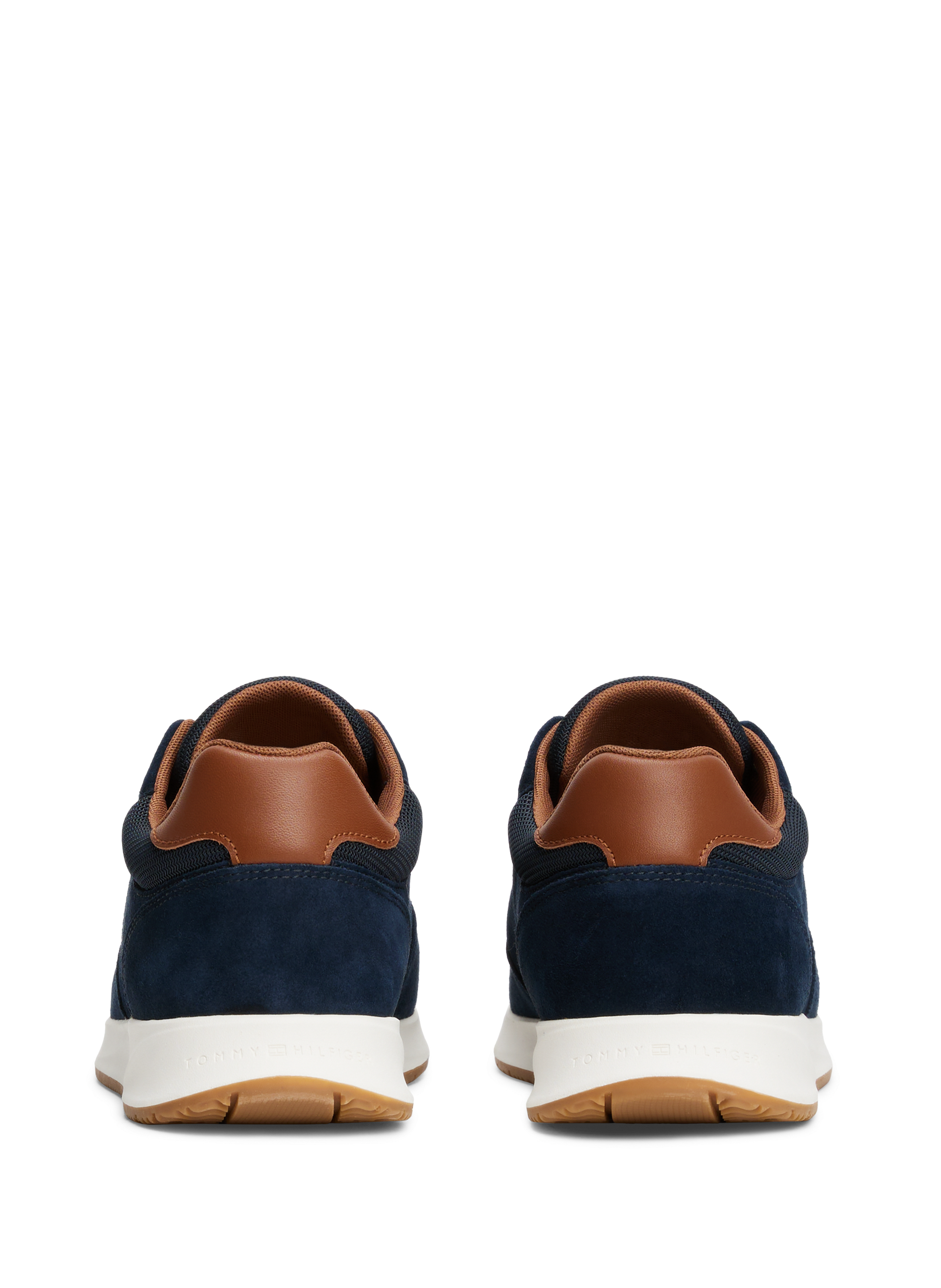 Sneakers with printed logo in suede leather TOMMY HILFIGER Blue