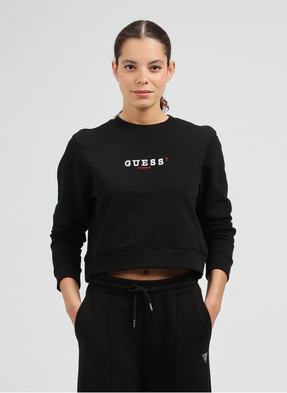 Sweatshirt en coton Noir by GUESS GUESS Sweatshirt en coton Noir